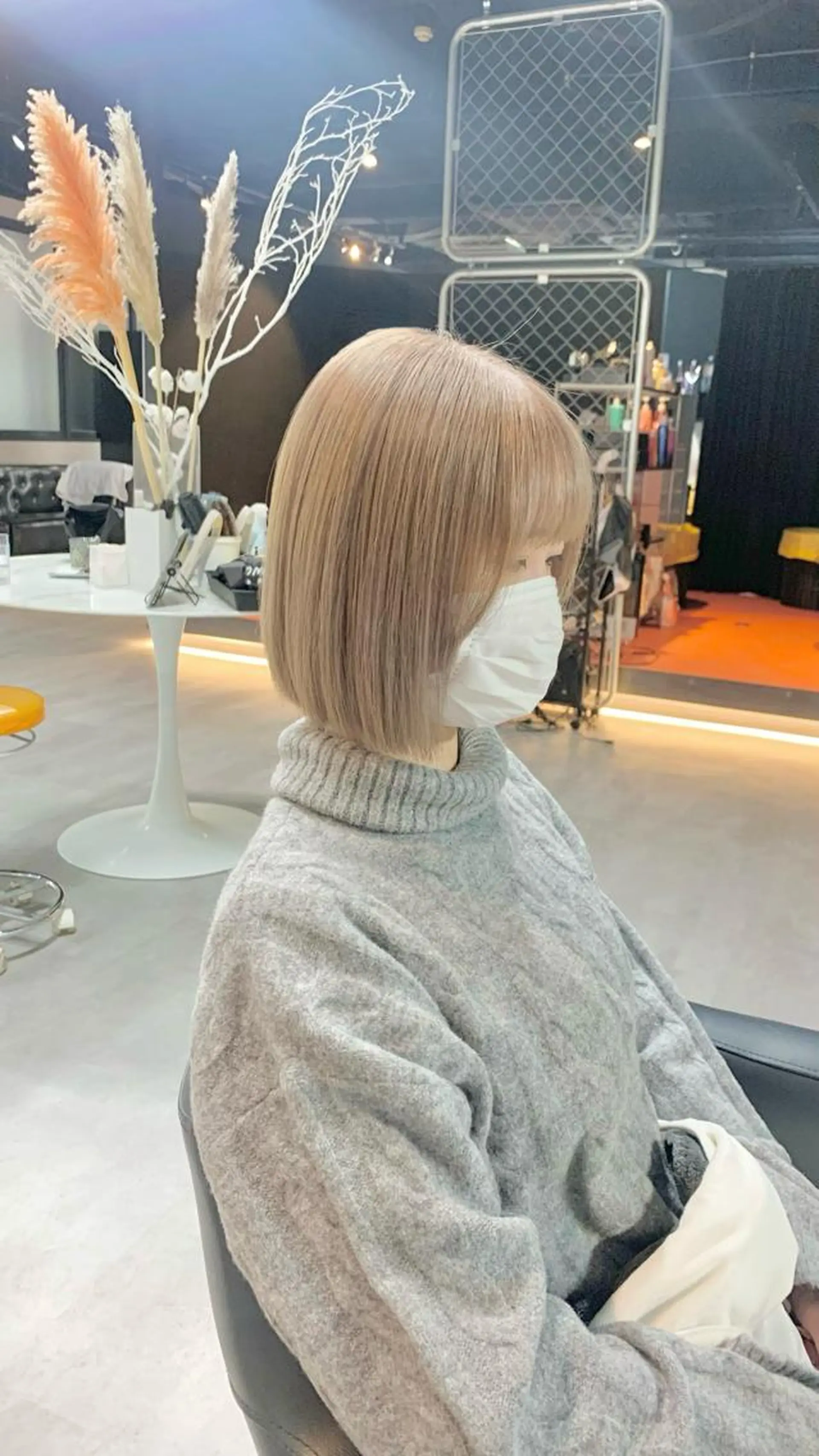 ミディアム カラー ボブ ヘアカラー トリートメント B E C H I C O〔べち子〕のヘアスタイル