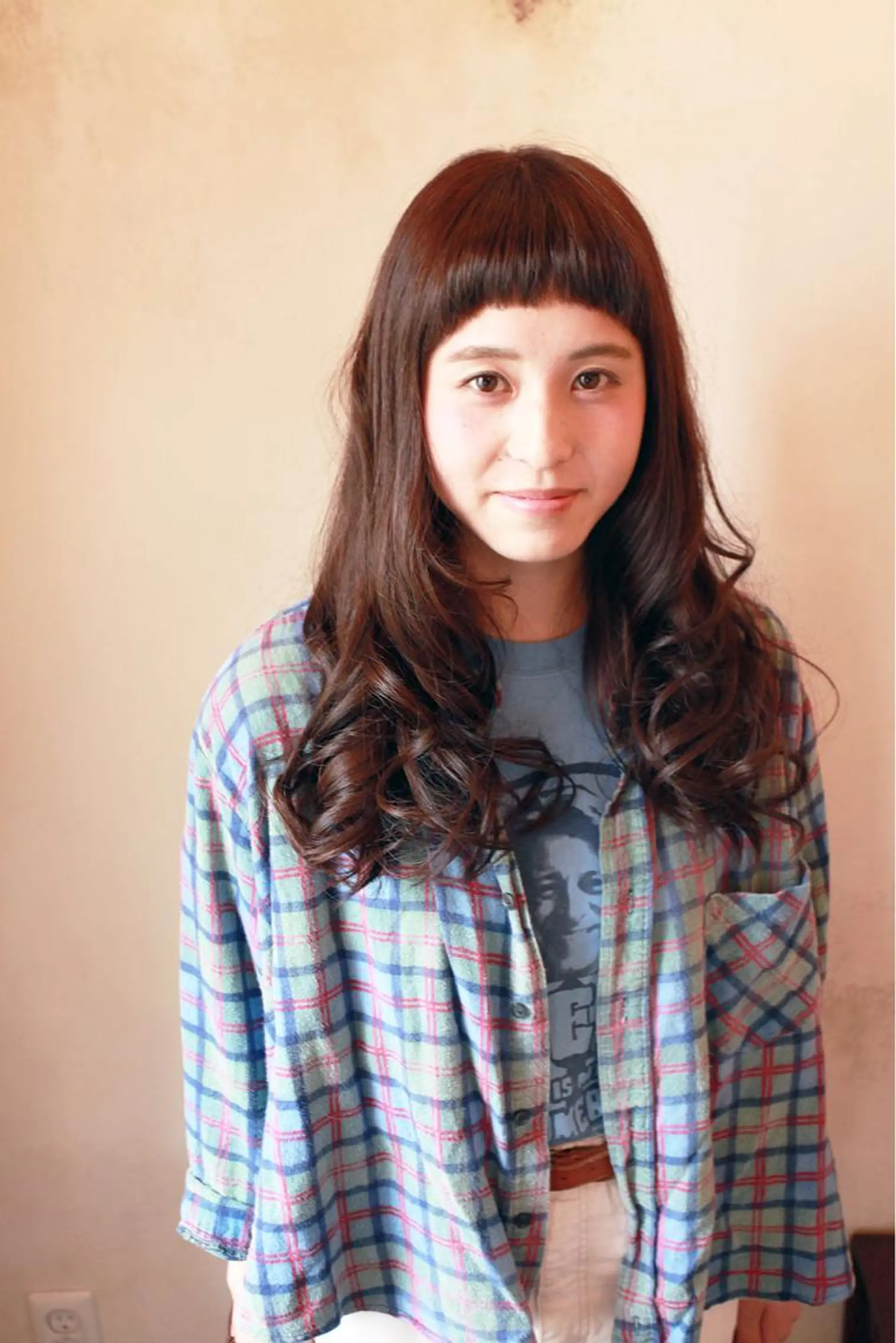 ロング カラー パーマ デジタルパーマ カット パーマ marie-anne 浜松元目店のヘアスタイル