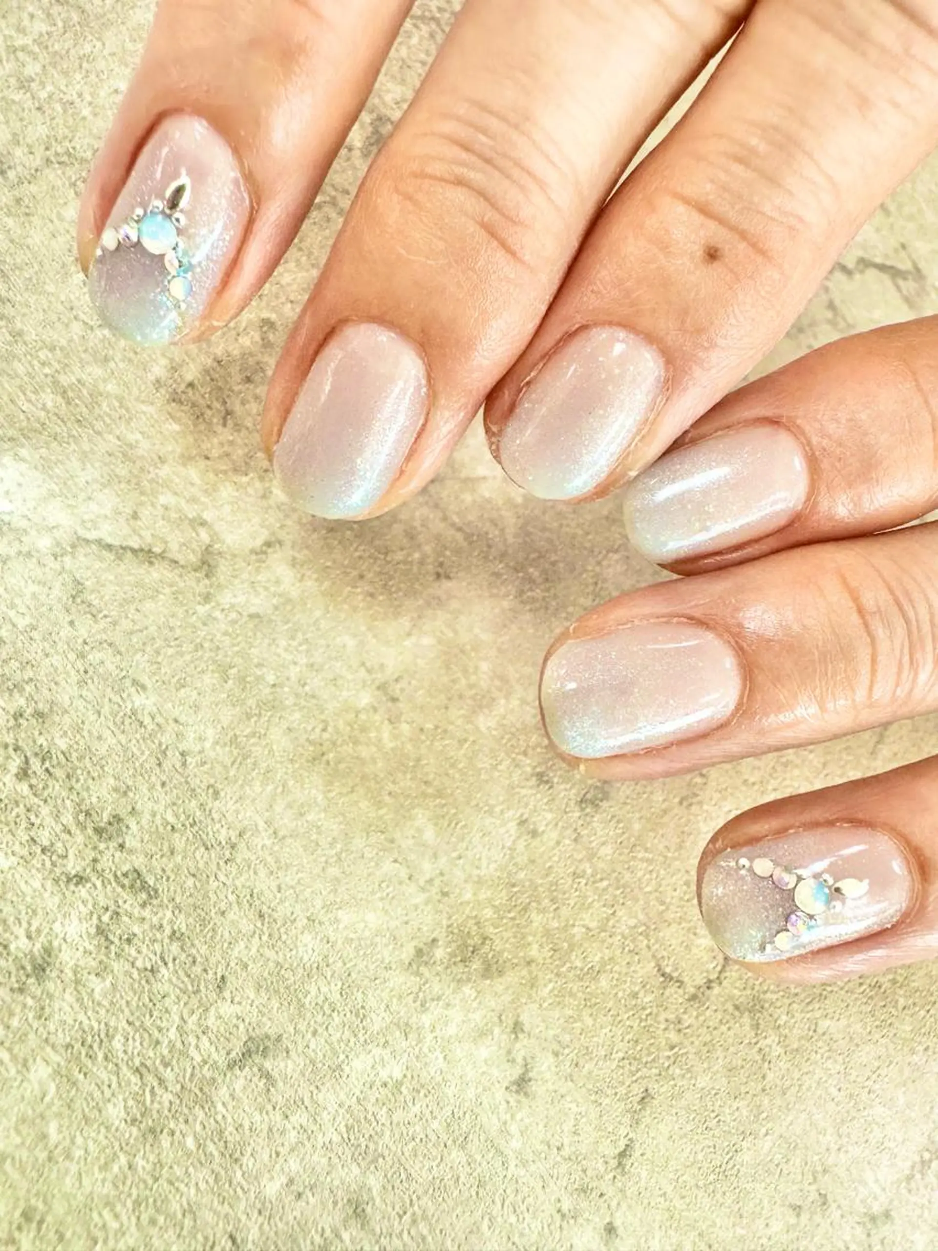 ネイル ブルー フットネイル フレンチネイル ジェルネイル グラデーション ハンドネイル .N YUKIのネイルデザイン