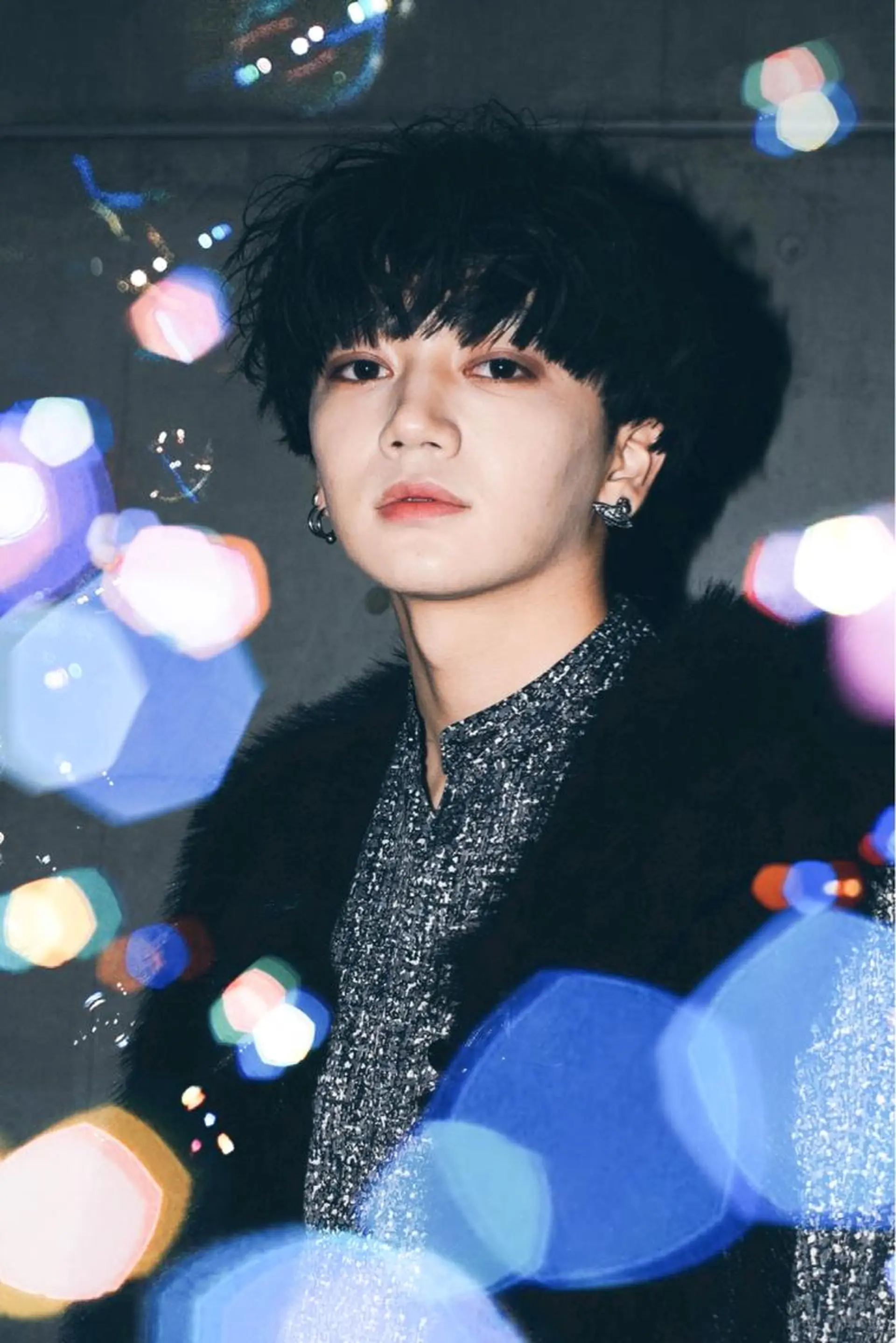 ロング メンズ ヘアカラー シャドウパーマ/ 波巻きパーマ/三鷹のヘアスタイル