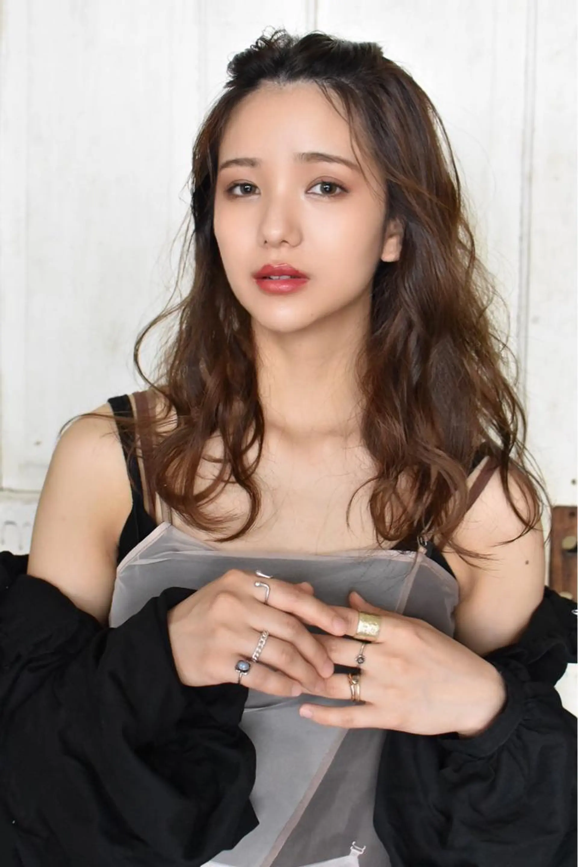 セミロング カラー ブラウンカラー ヘアカラー トリートメント ヘアセット 金子 廉のヘアスタイル