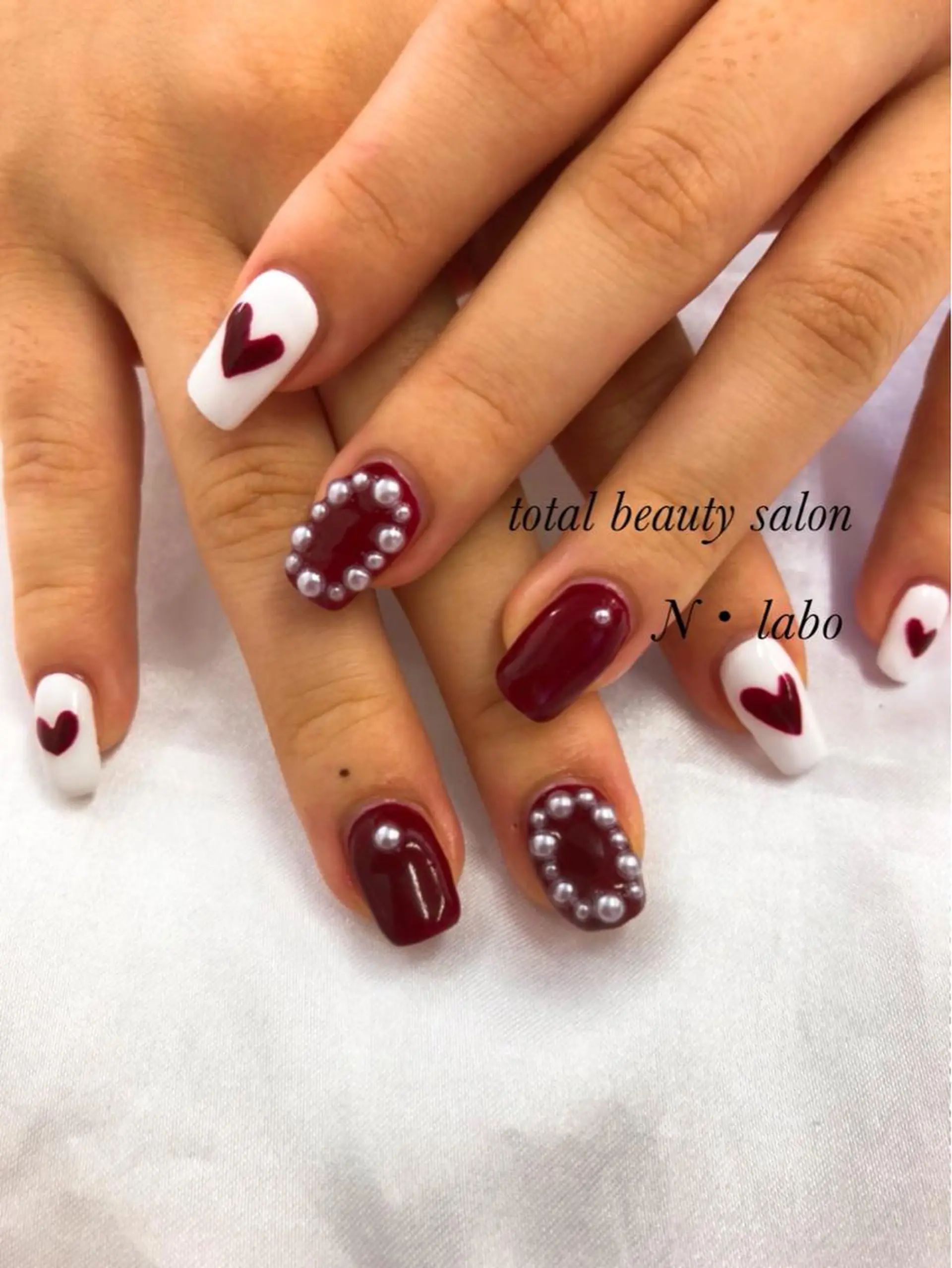 ネイル ボルドー ワンカラーネイル 冬ネイル Gracias. rieのネイルデザイン