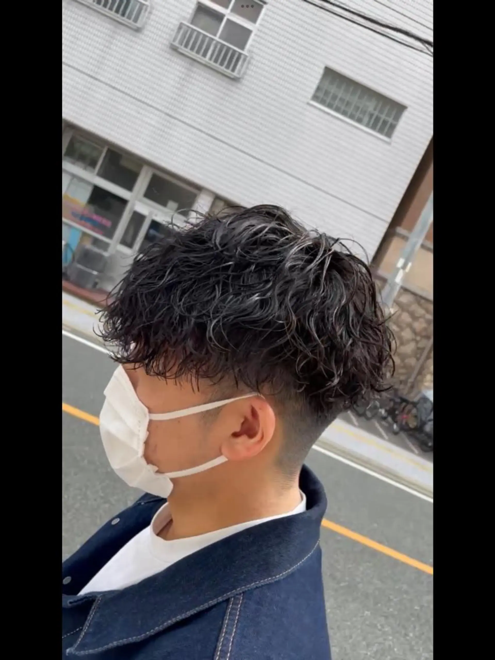 ミディアム パーマ メンズ メンズパーマ 赤司 泰樹のヘアスタイル