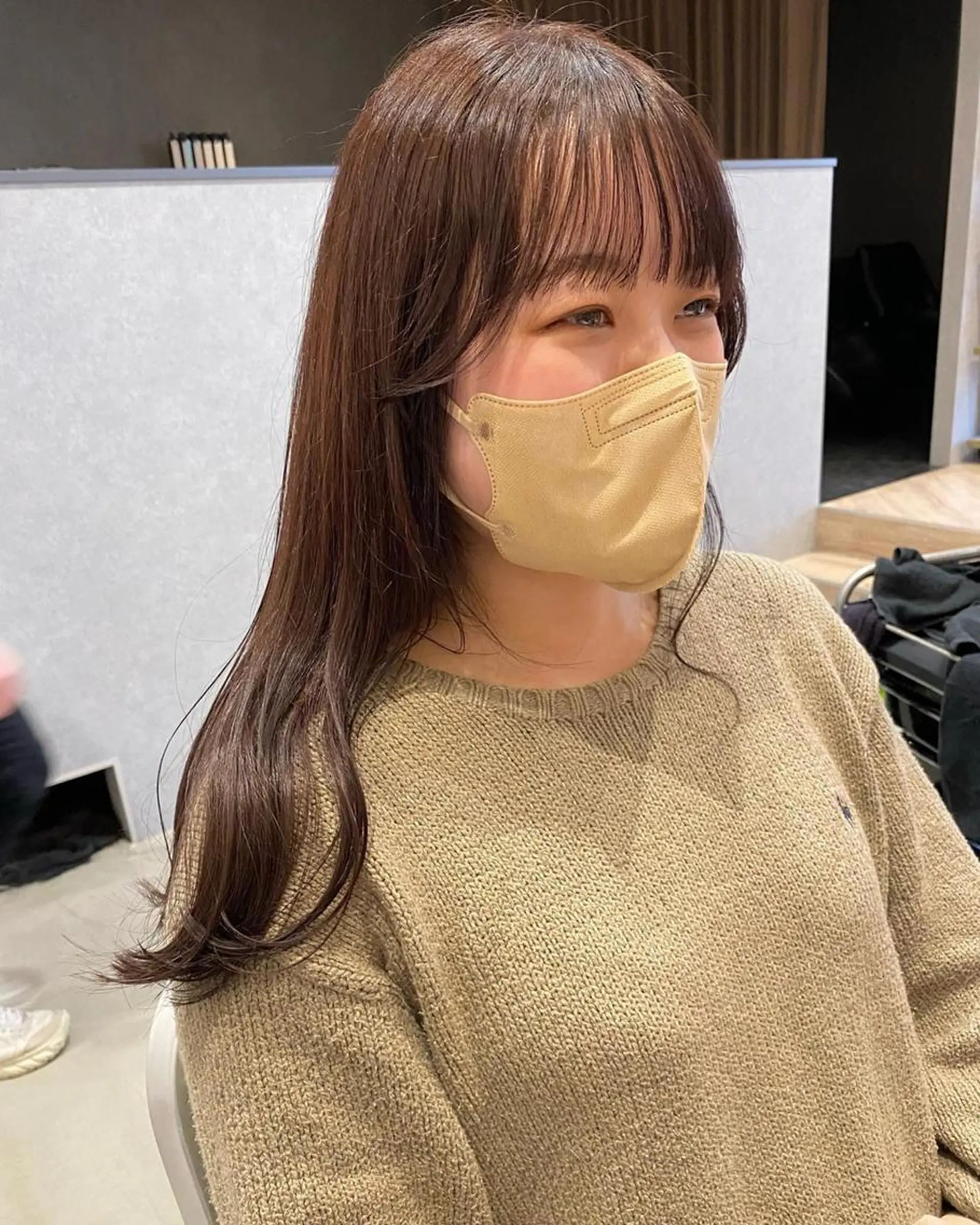 ショート カラー パーマ メンズ キッズ マツエク・マツパ メンズインナーカラー ブラウンカラー インナーカラー オレンジ オレンジブラウン 山本 銘子のヘアスタイル