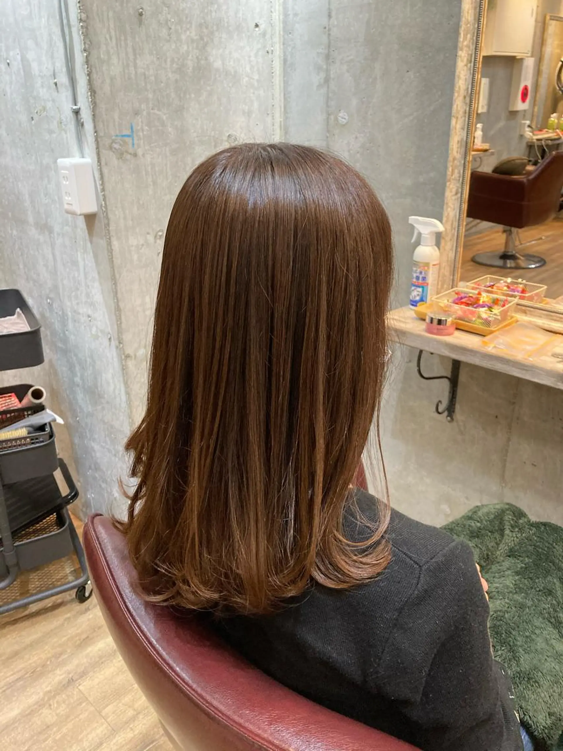セミロング カラー ベージュカラー 縮毛矯正/髪質改善 /SATOKOのヘアスタイル