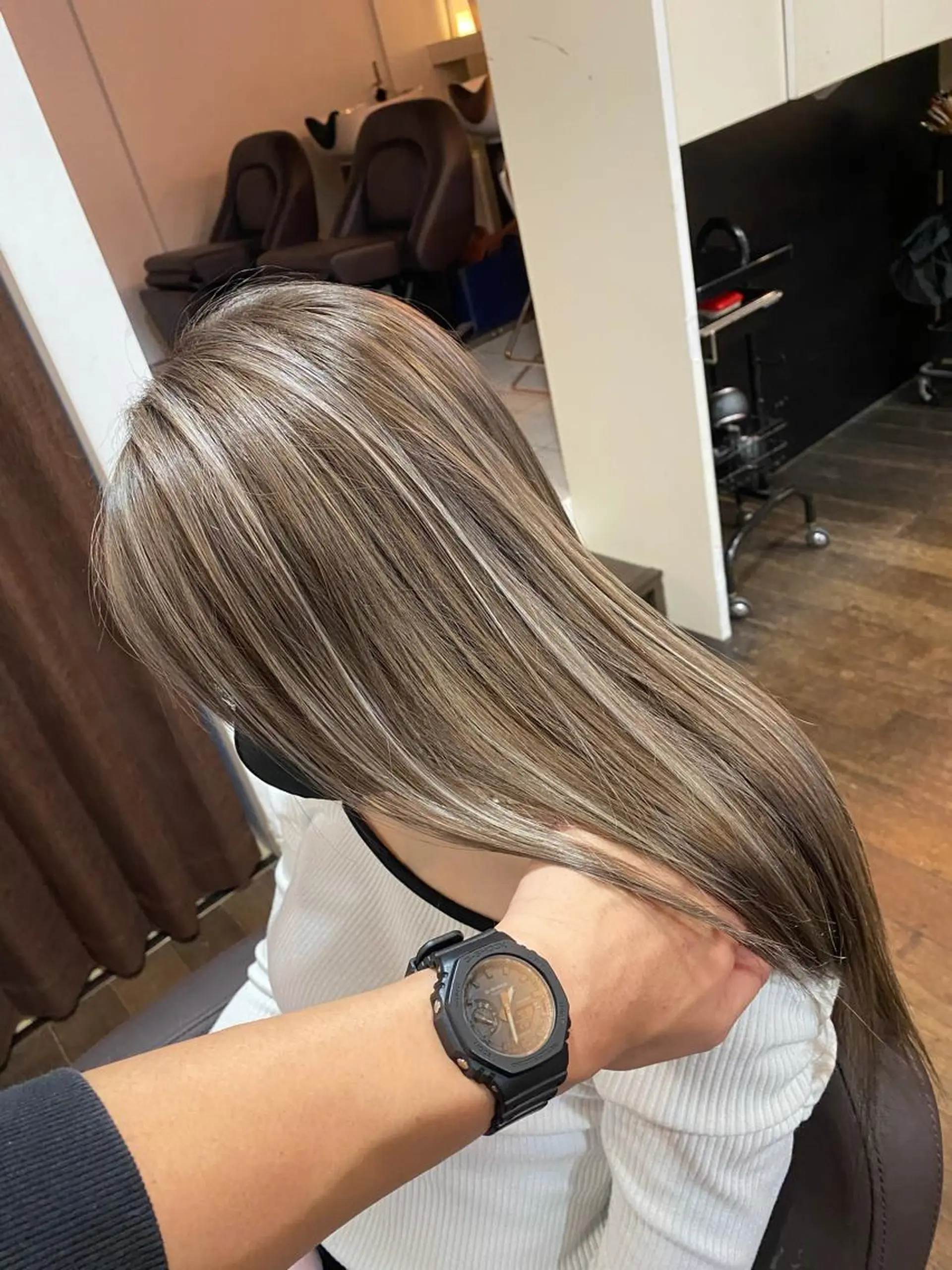 ロング カラー ハイライトカラー ハイライト いち かのヘアスタイル