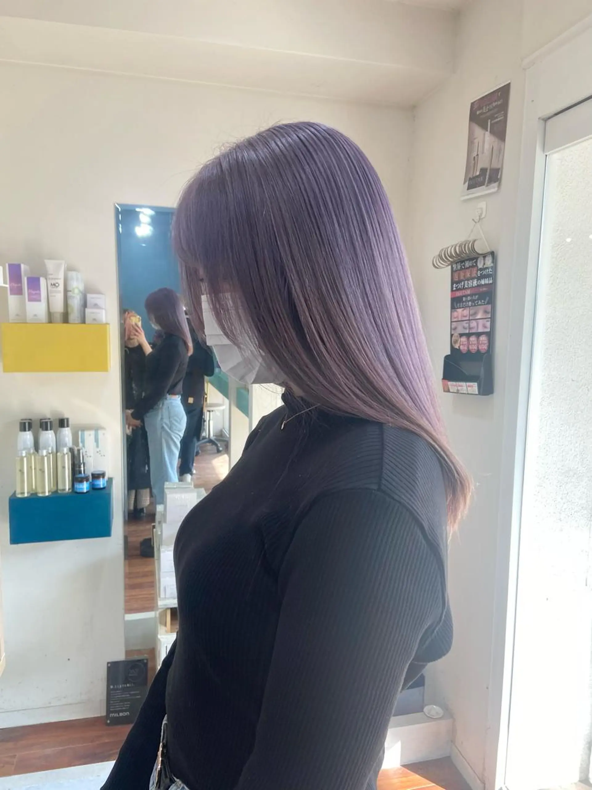 セミロング カラー ラベンダーカラー 髪質改善/透明感 カラー/西川奈穂のヘアスタイル
