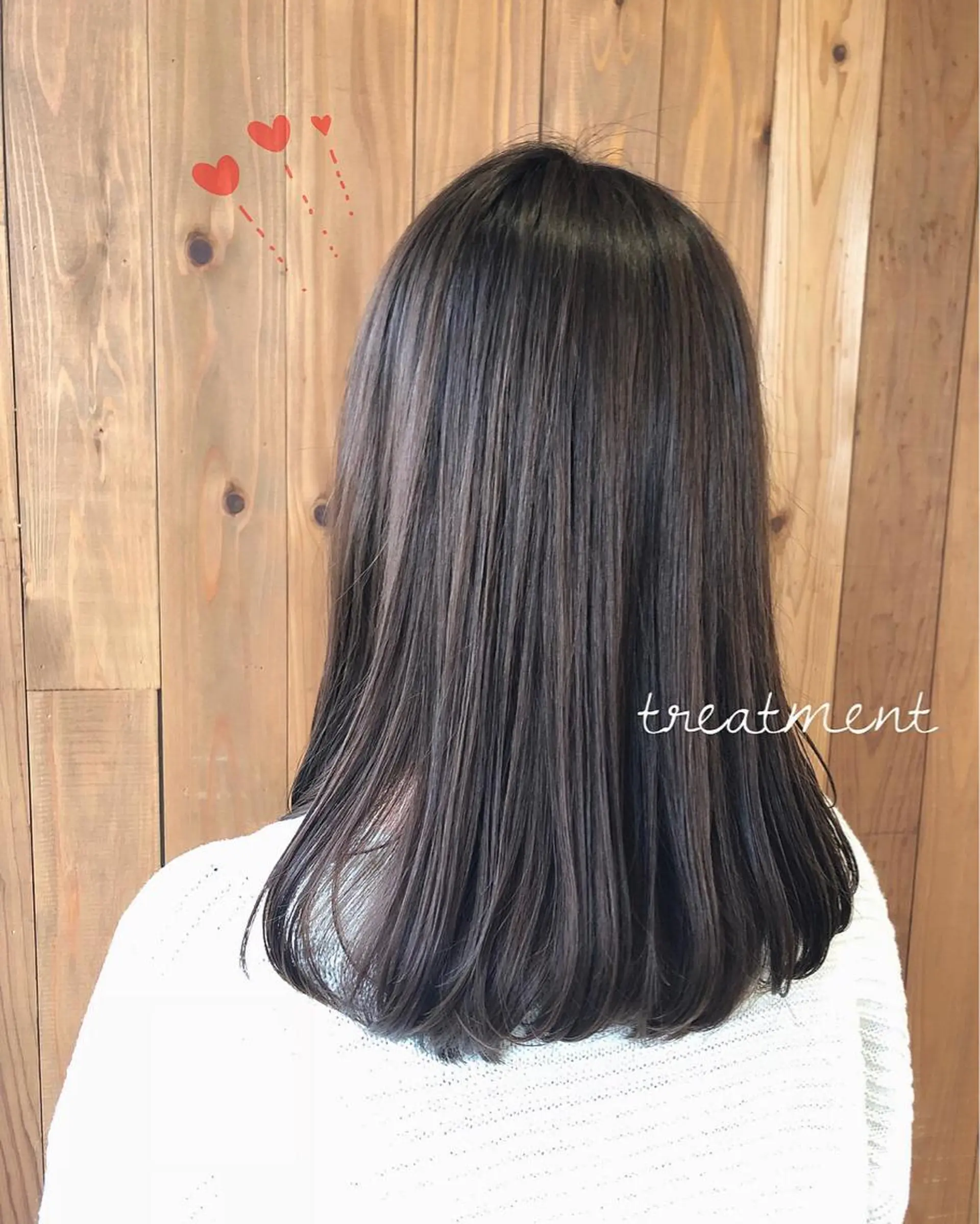 ミディアム 縮毛矯正 艶髪カラー✨ デジタルパーマ✨植松のヘアスタイル