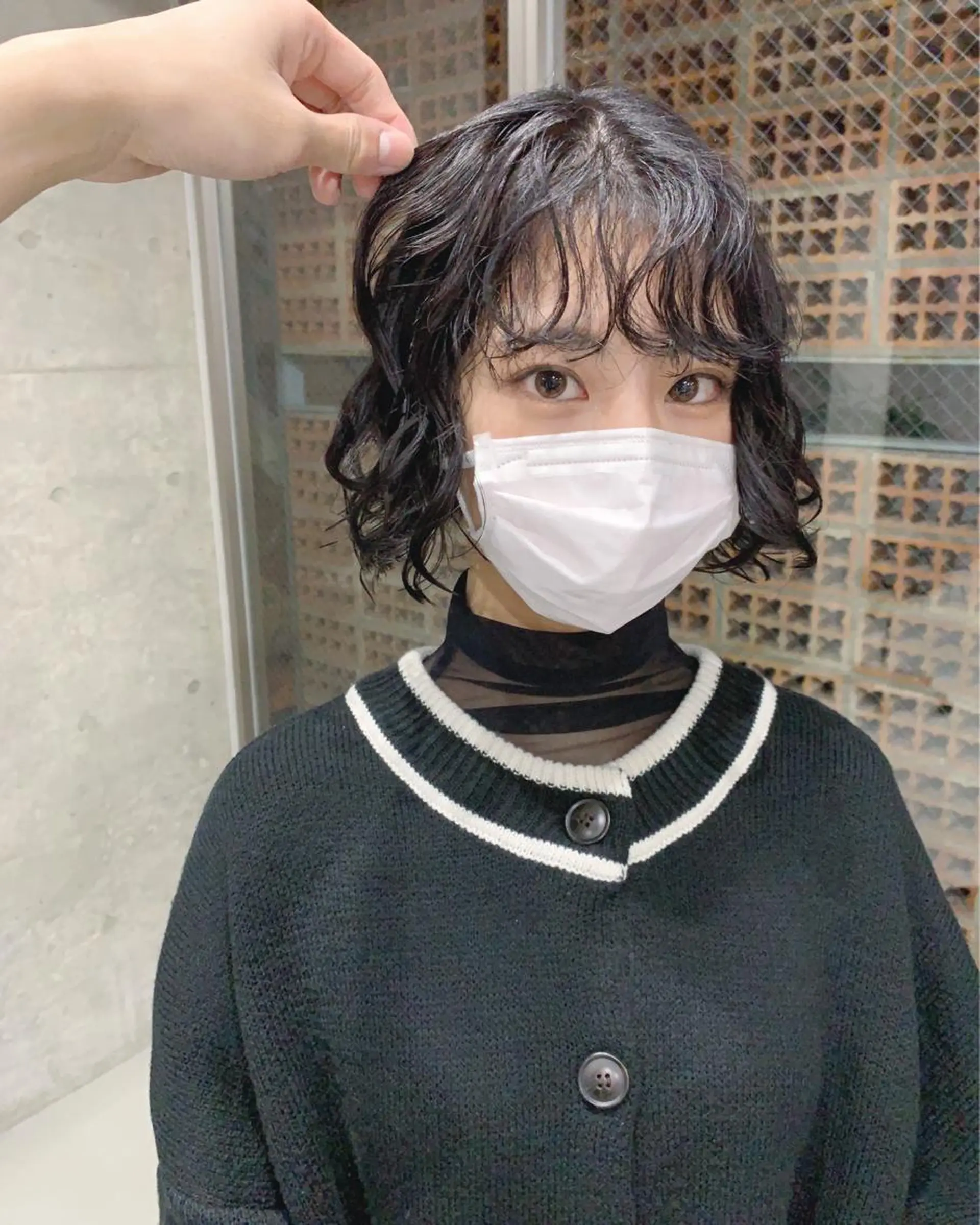 ミディアム ボブパーマコテ巻き風 パーマNo1深江秀平のヘアスタイル