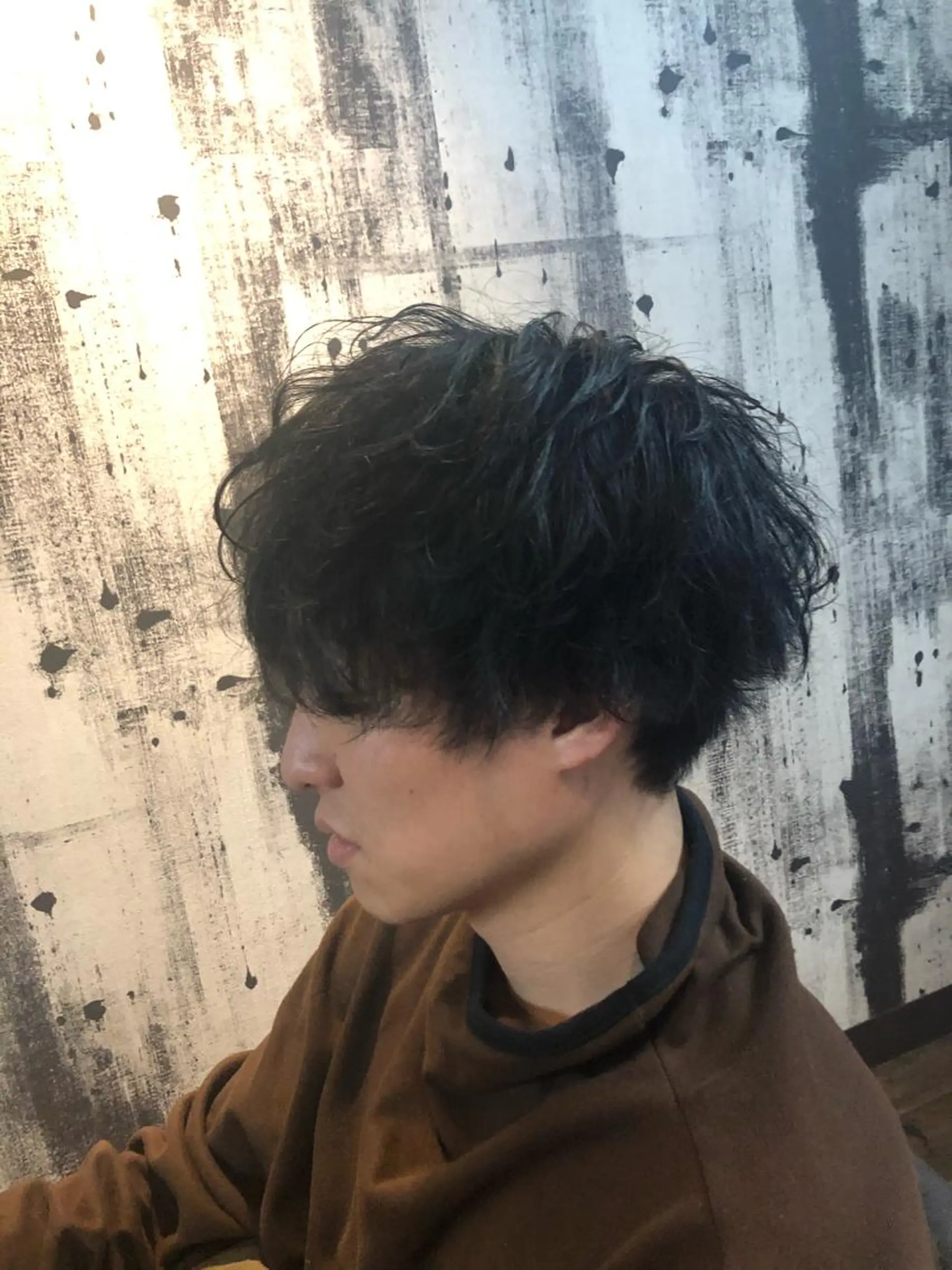 ミディアム メンズ カット 縮毛矯正 💈大人の渋髪💈 店長　大橋侑弥のヘアスタイル