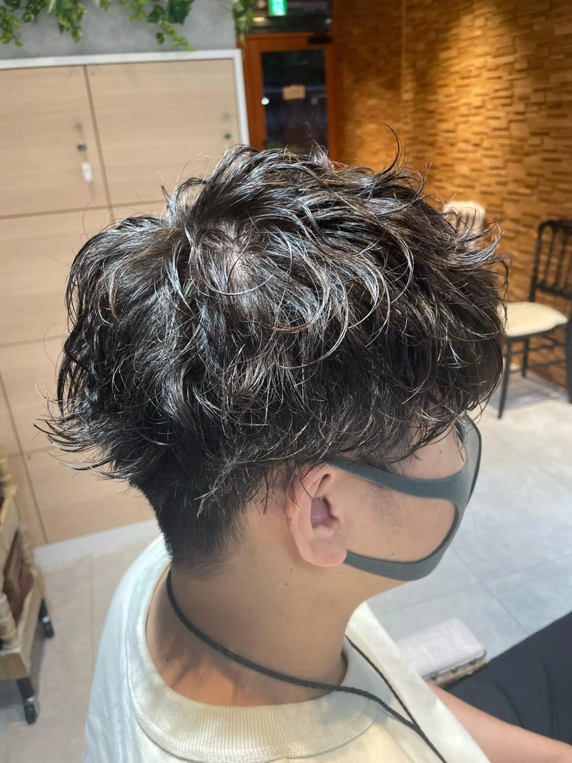 ショート パーマ メンズ カット パーマ トリートメント ヘッドスパ 【店長】 草間大輔のヘアスタイル