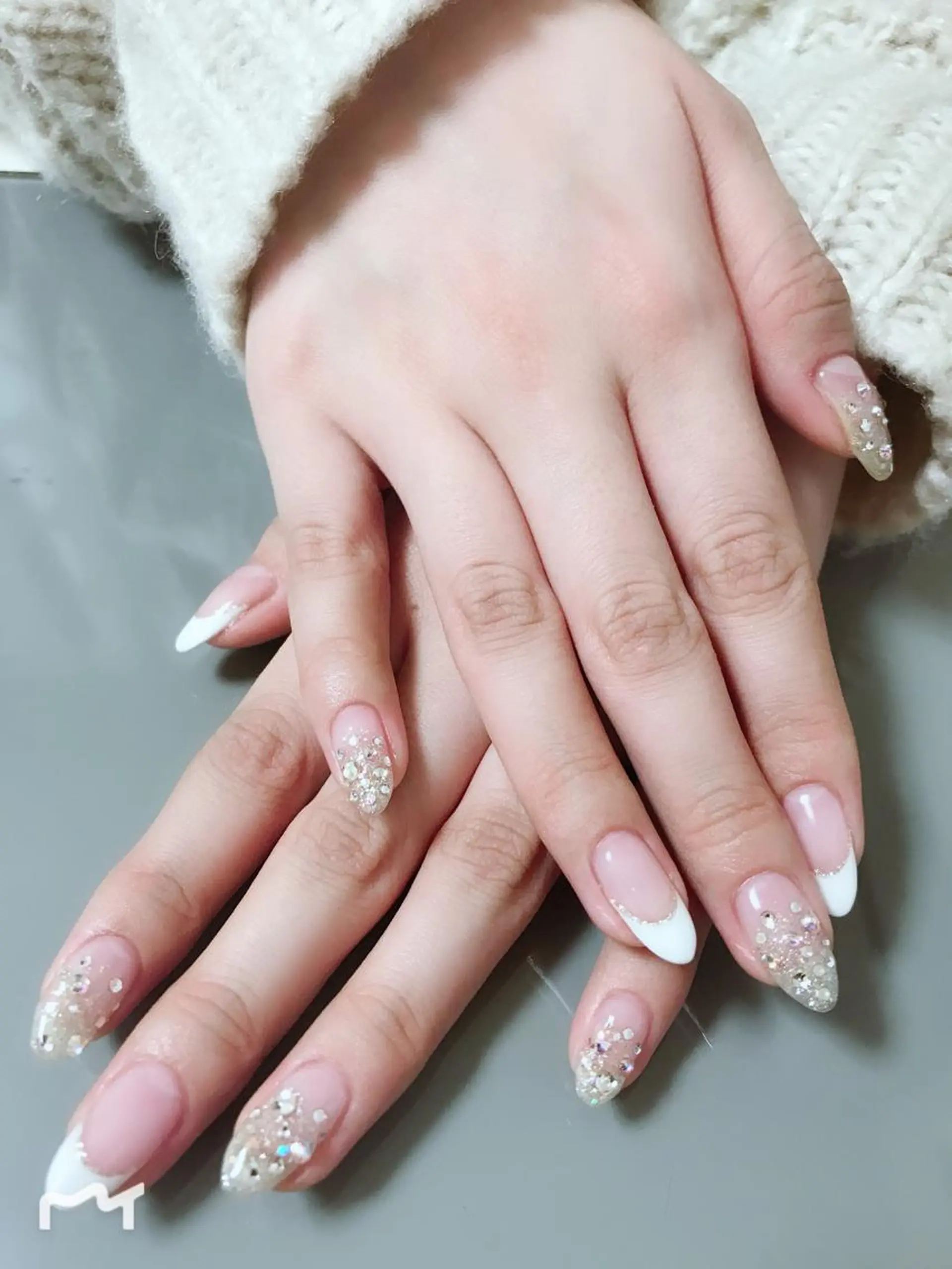 ネイル フレンチネイル キラキラネイル ハンドネイル Masuko Yasukaのネイルデザイン