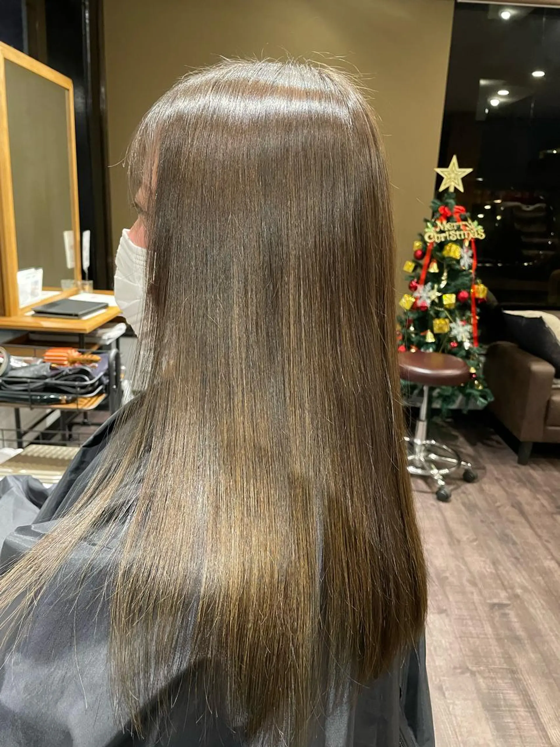 ロング カラー カット ヘアカラー 髪質改善×潤艶カラー ⭐️岡田崇彰のヘアスタイル