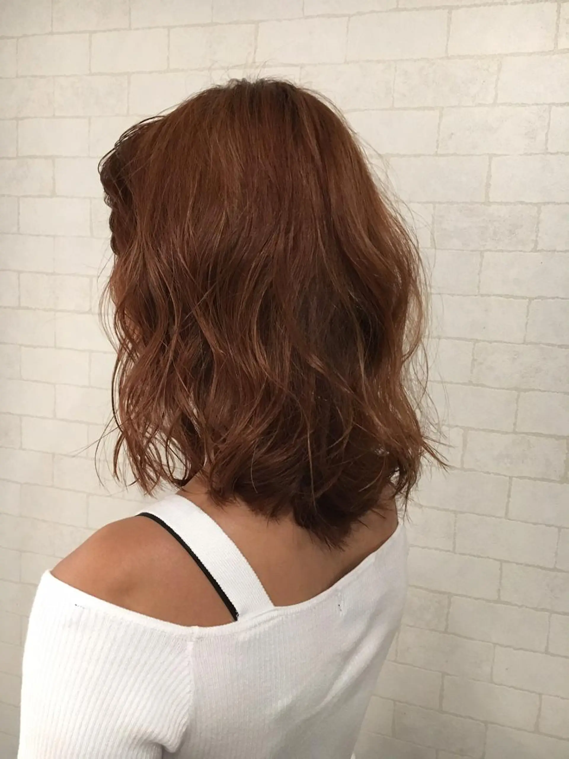 ミディアム カラー パーマ ミディアムパーマ ブラウンカラー JILBLAN京都 ショート/ハイライトのヘアスタイル