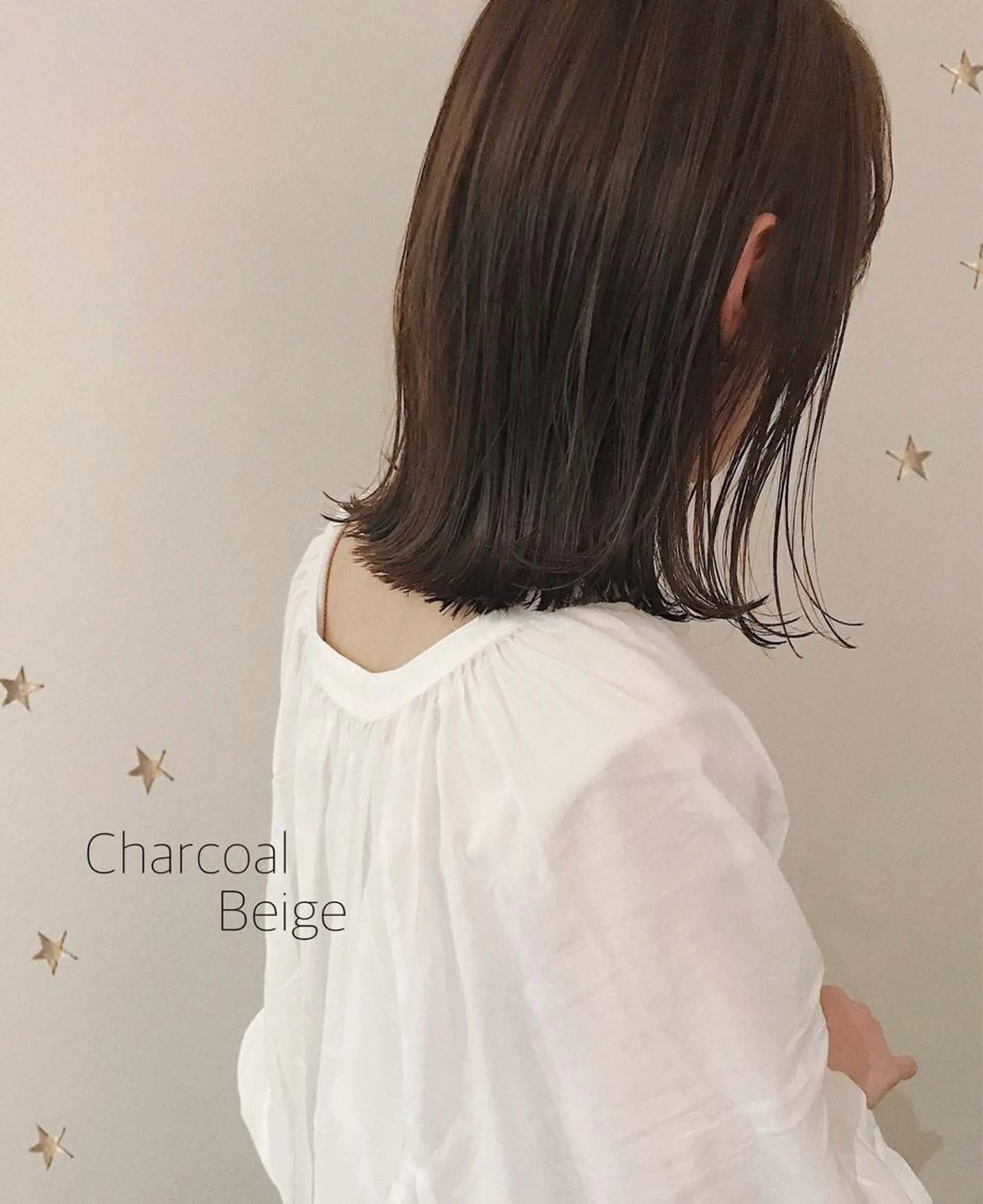 ミディアム カラー カット ヘアカラー 市川 千夏のヘアスタイル