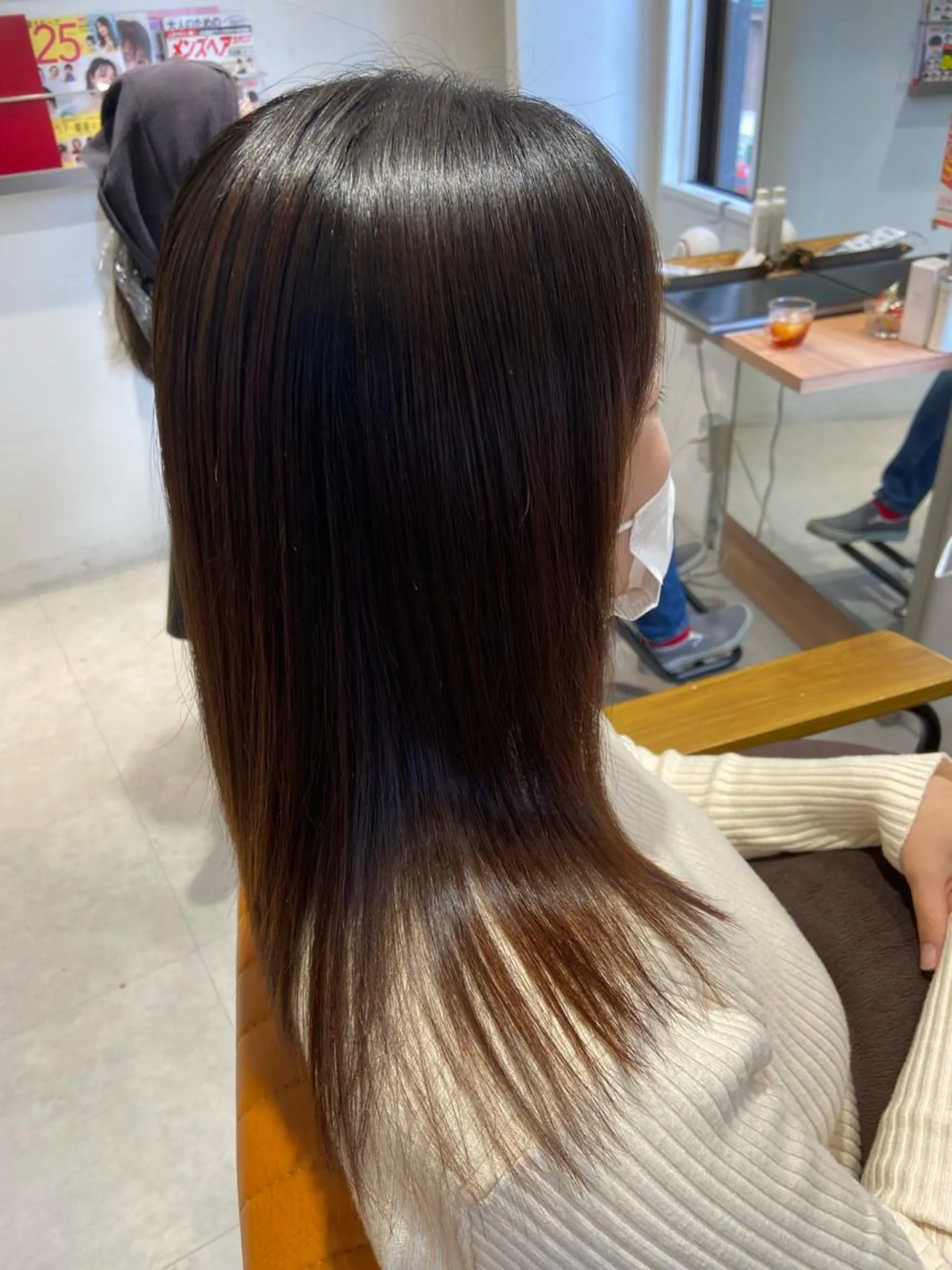 ミディアム 髪質改善 カット ヘアカラー @.t所属・代表 しみず としやのヘアスタイル