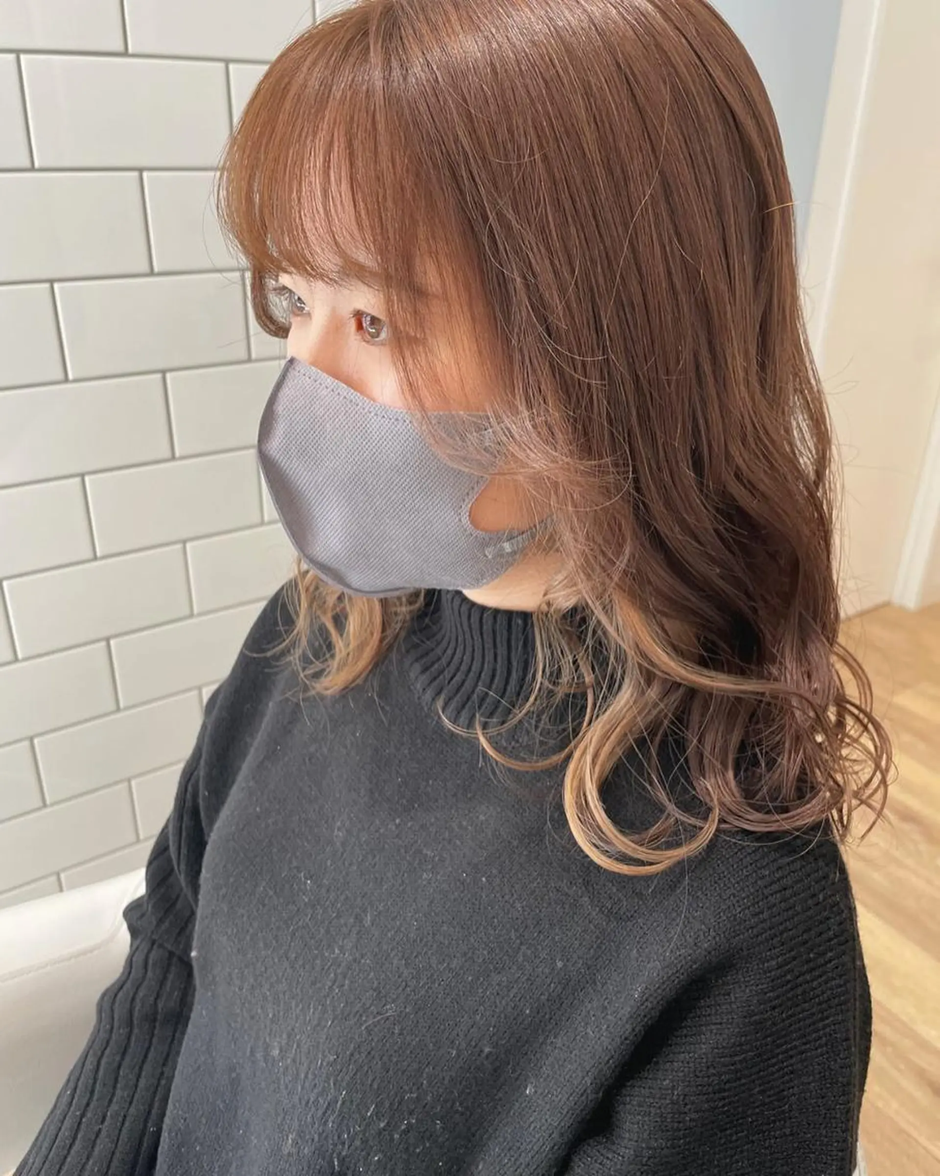 ミディアム カラー パーマ ヘアアレンジ メンズ キッズ ネイル マツエク・マツパ ベージュカラー イヤリングカラー 🫧垢抜けヘア🫧 SHIORIのヘアスタイル