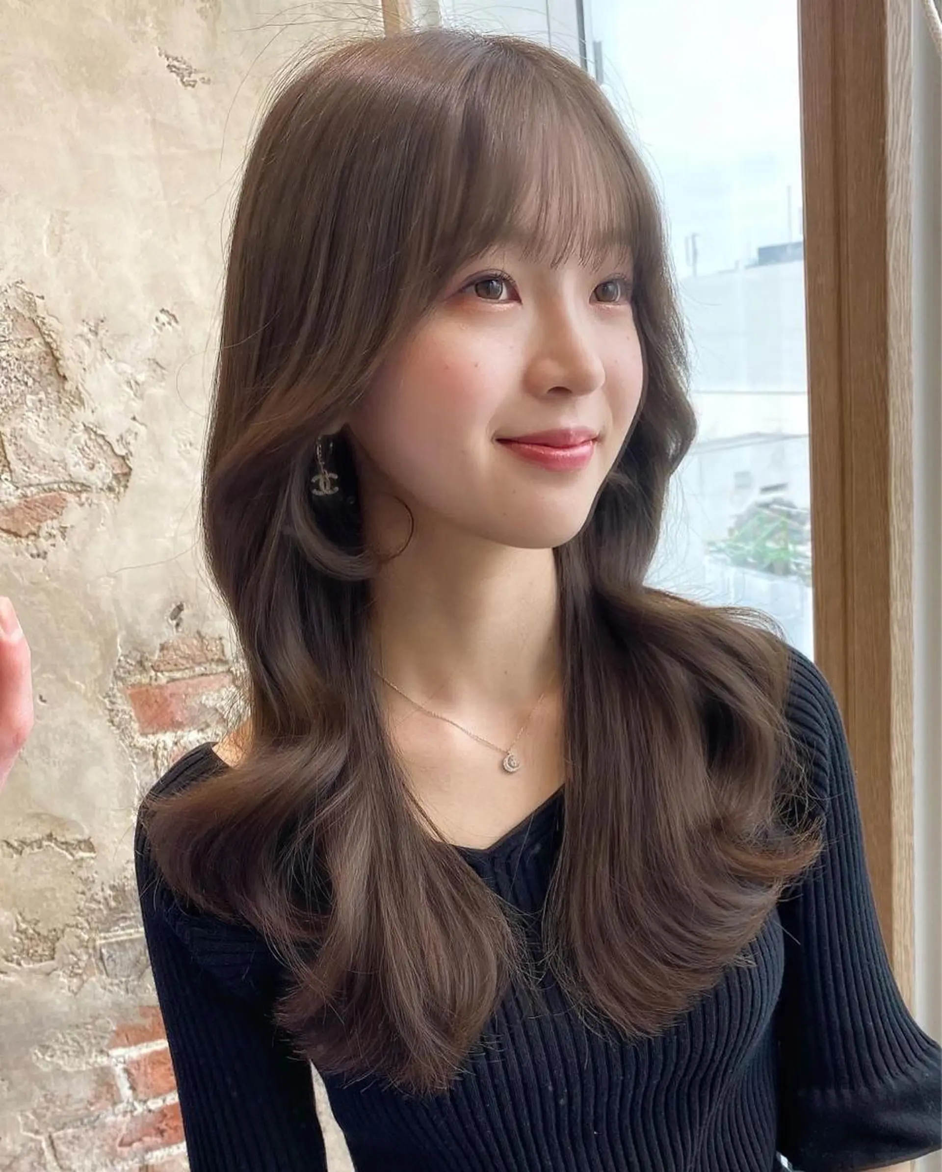 ロング カラー On所属・顔まわりカット🌟 くびれヘア/寺門遥輝のヘアスタイル