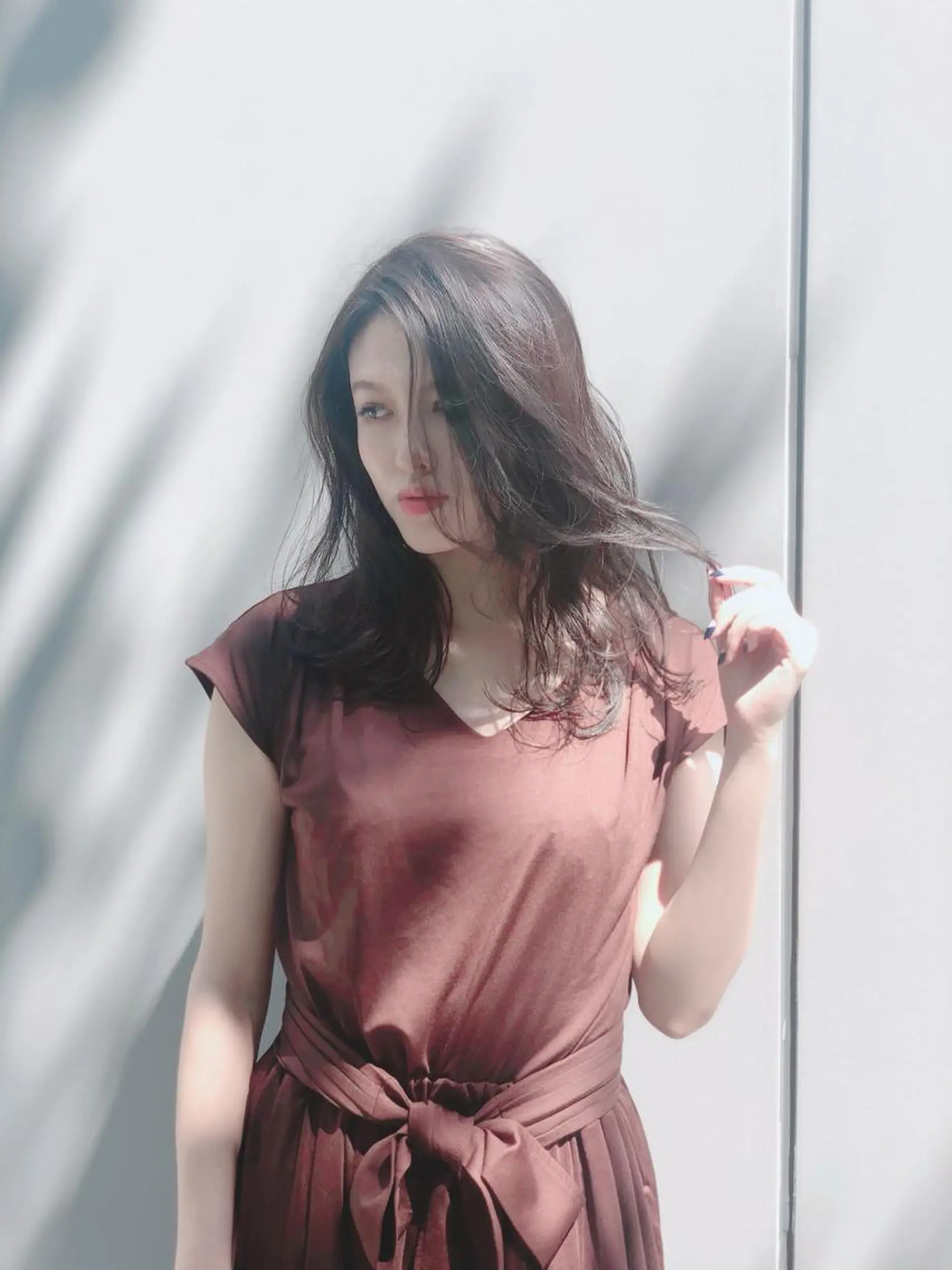 ミディアム カラー 能登谷 きよのヘアスタイル