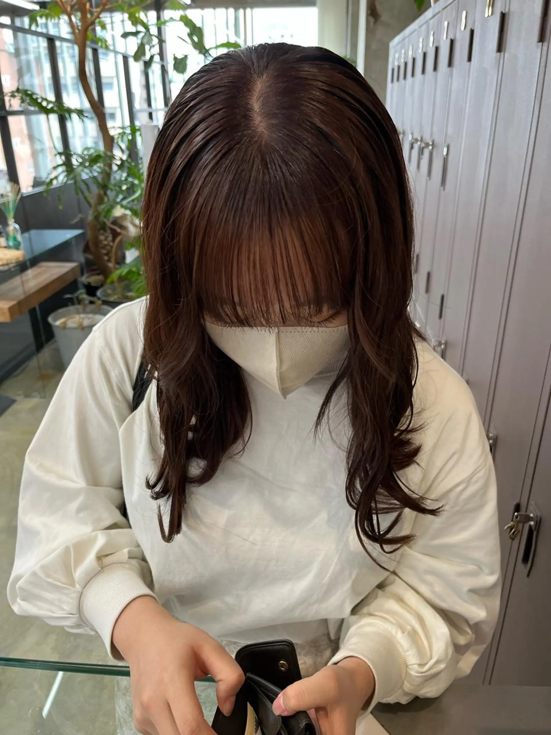 ロング カラー ブラウンカラー ピンクカラー ピンクブラウン ナガノリノ /ボブ/ ベージュ/暖色のヘアスタイル