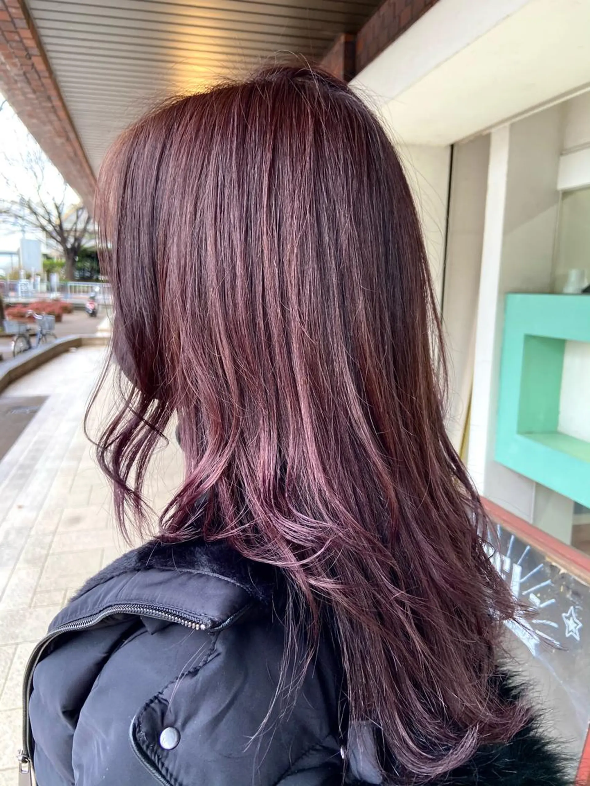 ロング カラー ブリーチ ブリーチなしカラー バイオレットカラー 髪質改善/透明感 カラー/西川奈穂のヘアスタイル