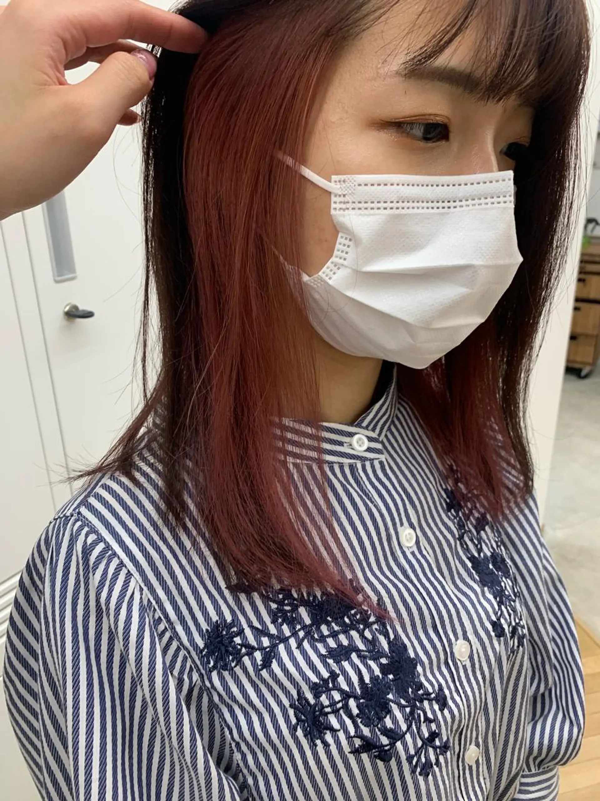 ミディアム カラー ピンクカラー ヘアカラー トリートメント cirrus🕊 山縣あかりのヘアスタイル