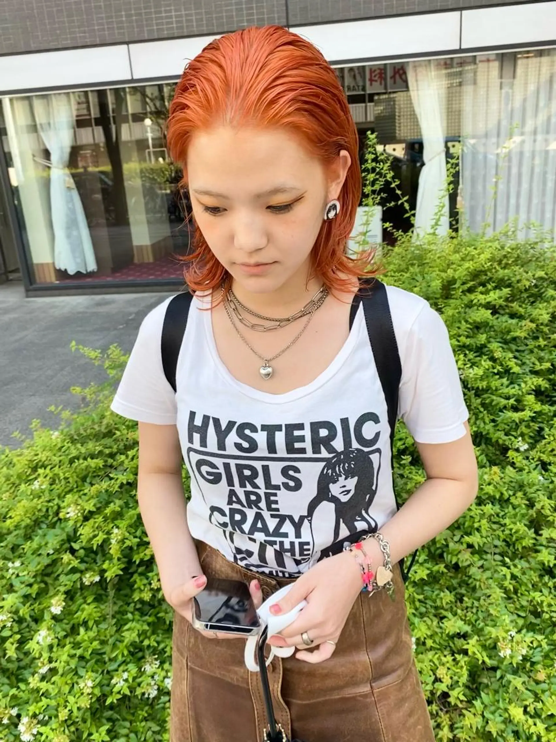 ミディアム デザインカラー/ボブ ブリーチカラー/ユリのヘアスタイル