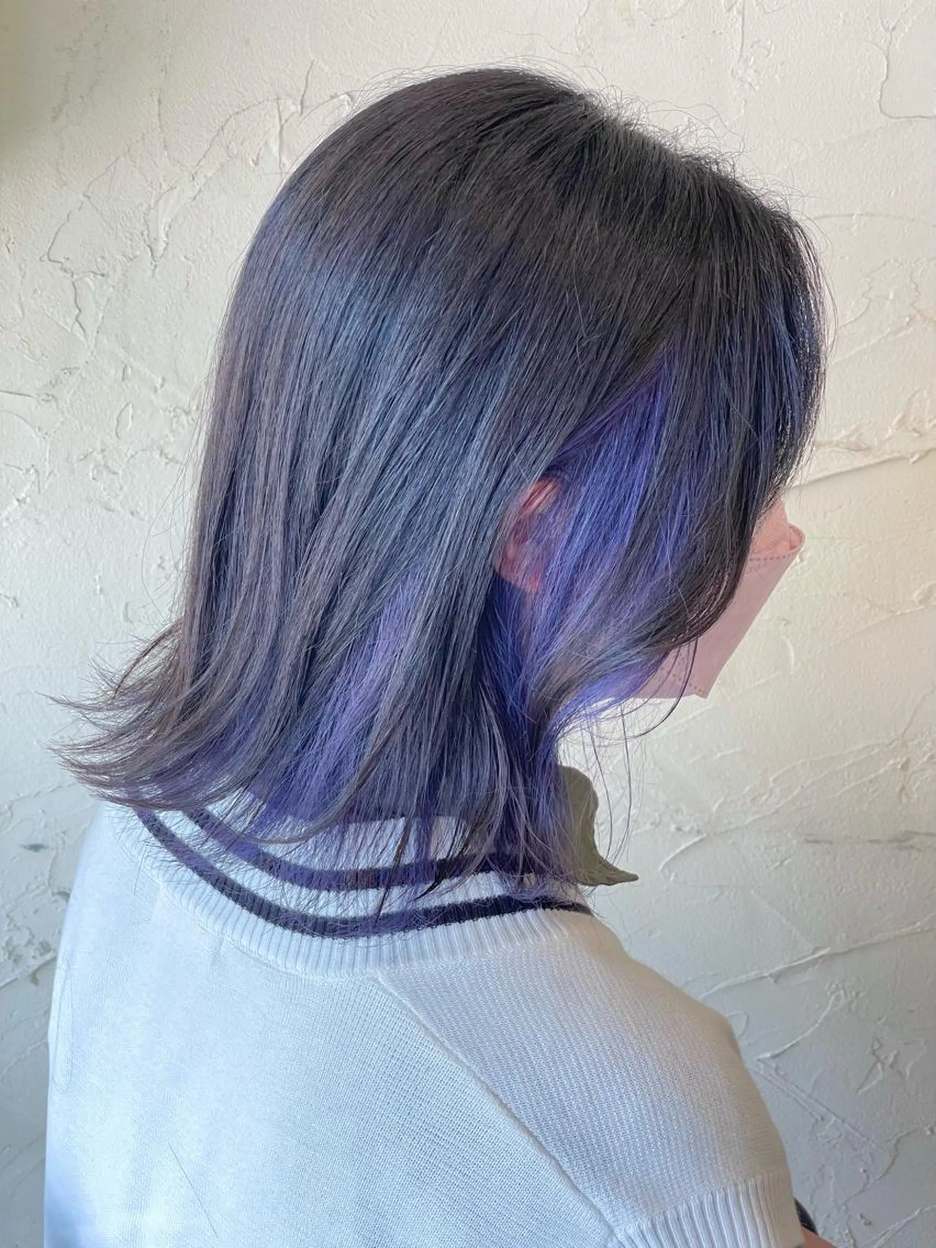 ミディアム カラー インナーカラー パープルカラー メンズ特化/パーマ指 名No.1/百瀬太郎のヘアスタイル