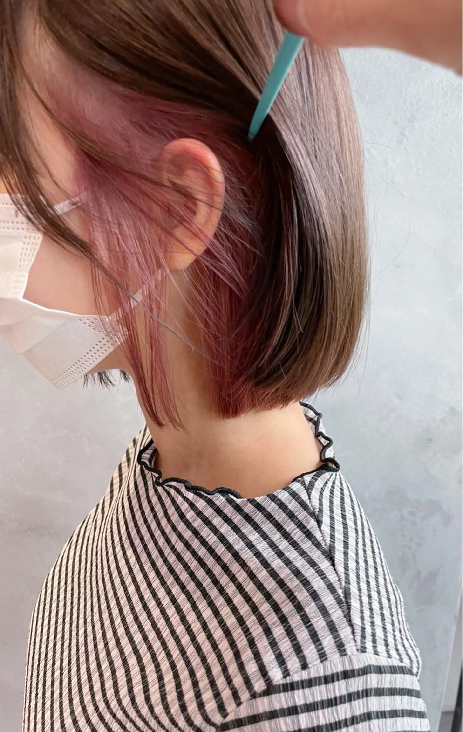 ショート 美髪矯正/艶カラー ボブ/栄/鐘ヶ江純也のヘアスタイル