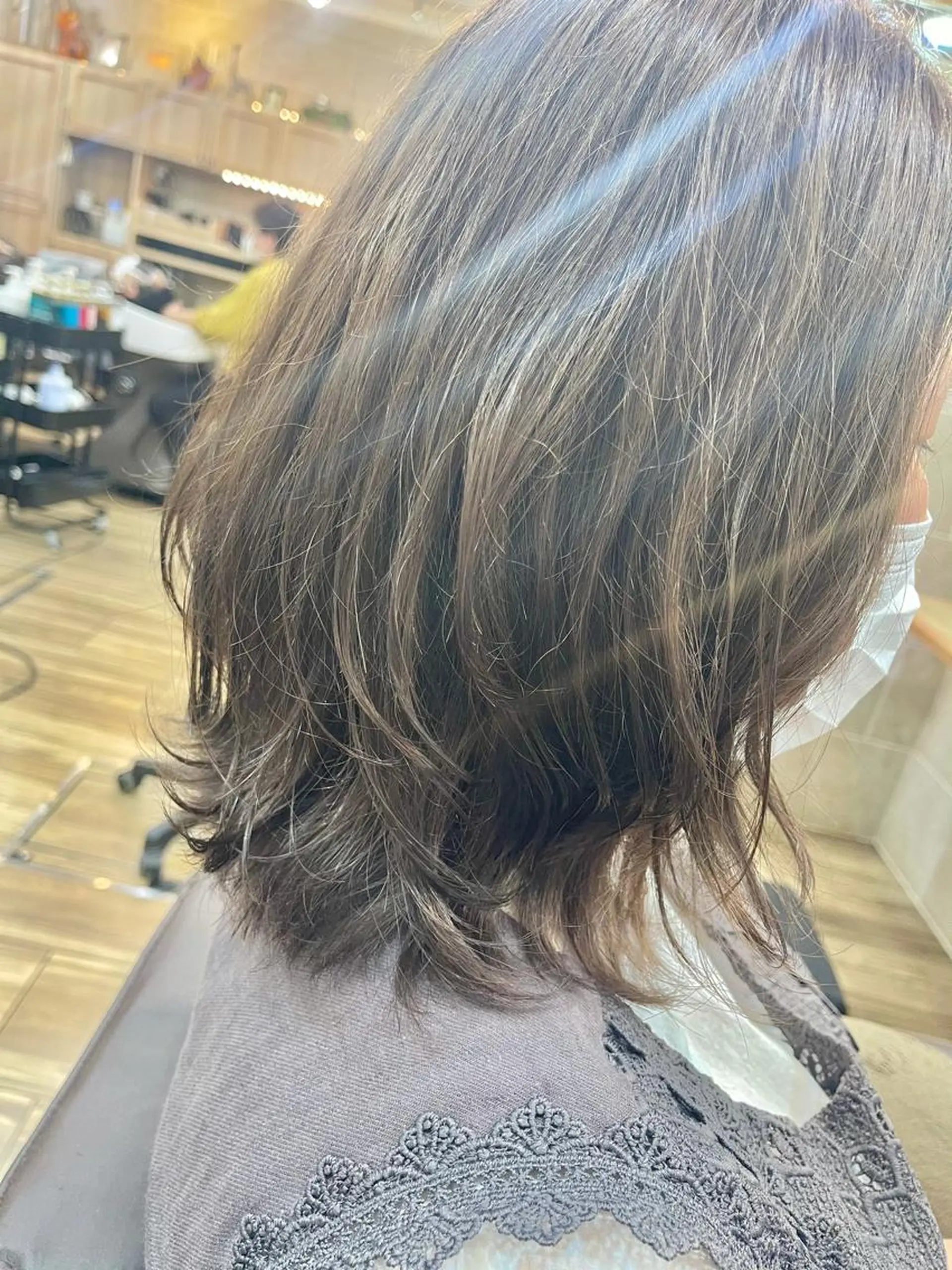 ミディアム パーマ ミディアムパーマ トリートメント 平田 たかしのヘアスタイル