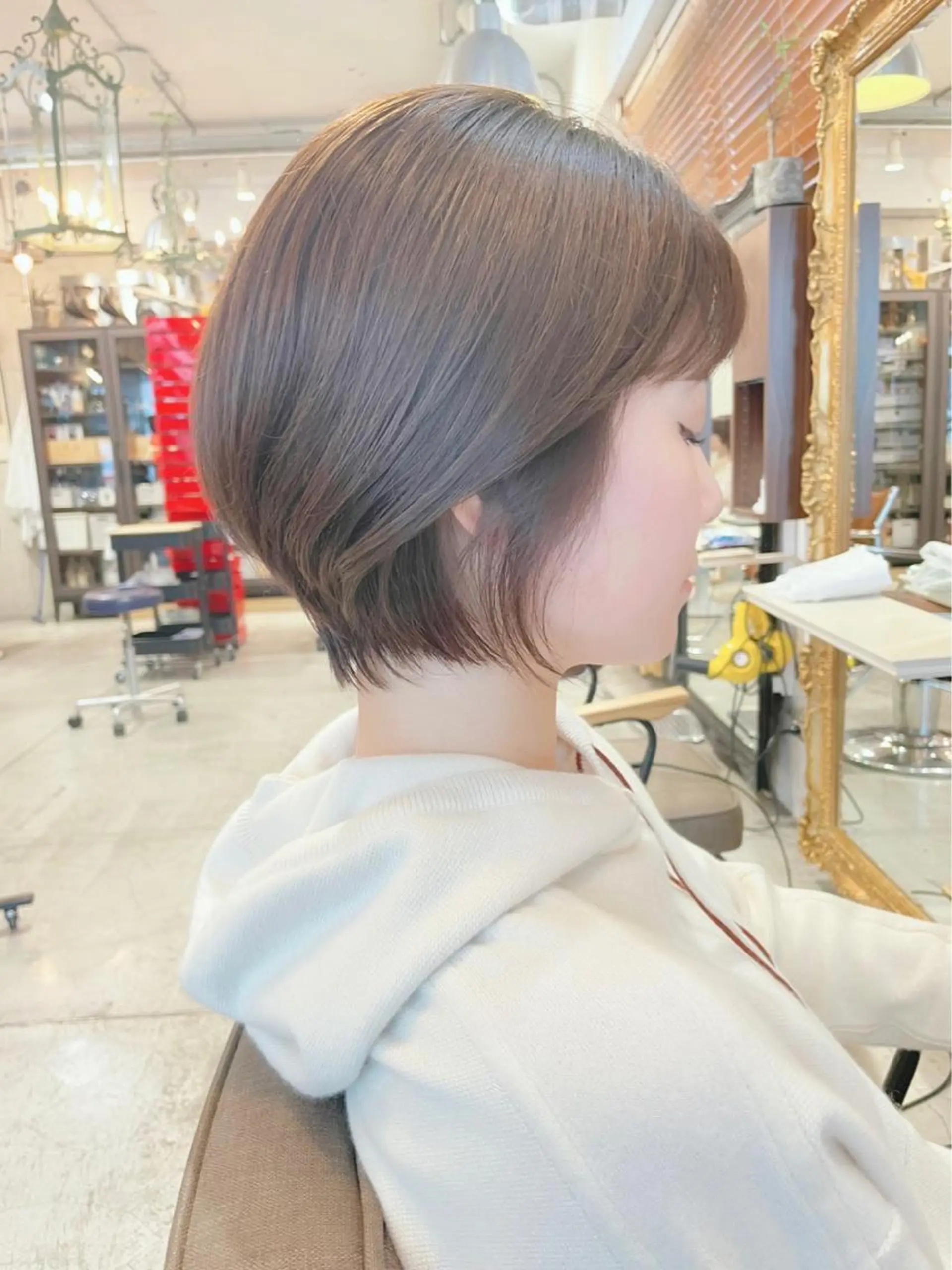 ショート カラー パーマ カット ヘアカラー トリートメント ショートボブ髪質改善 縮毛矯正のプロ山道潤のヘアスタイル