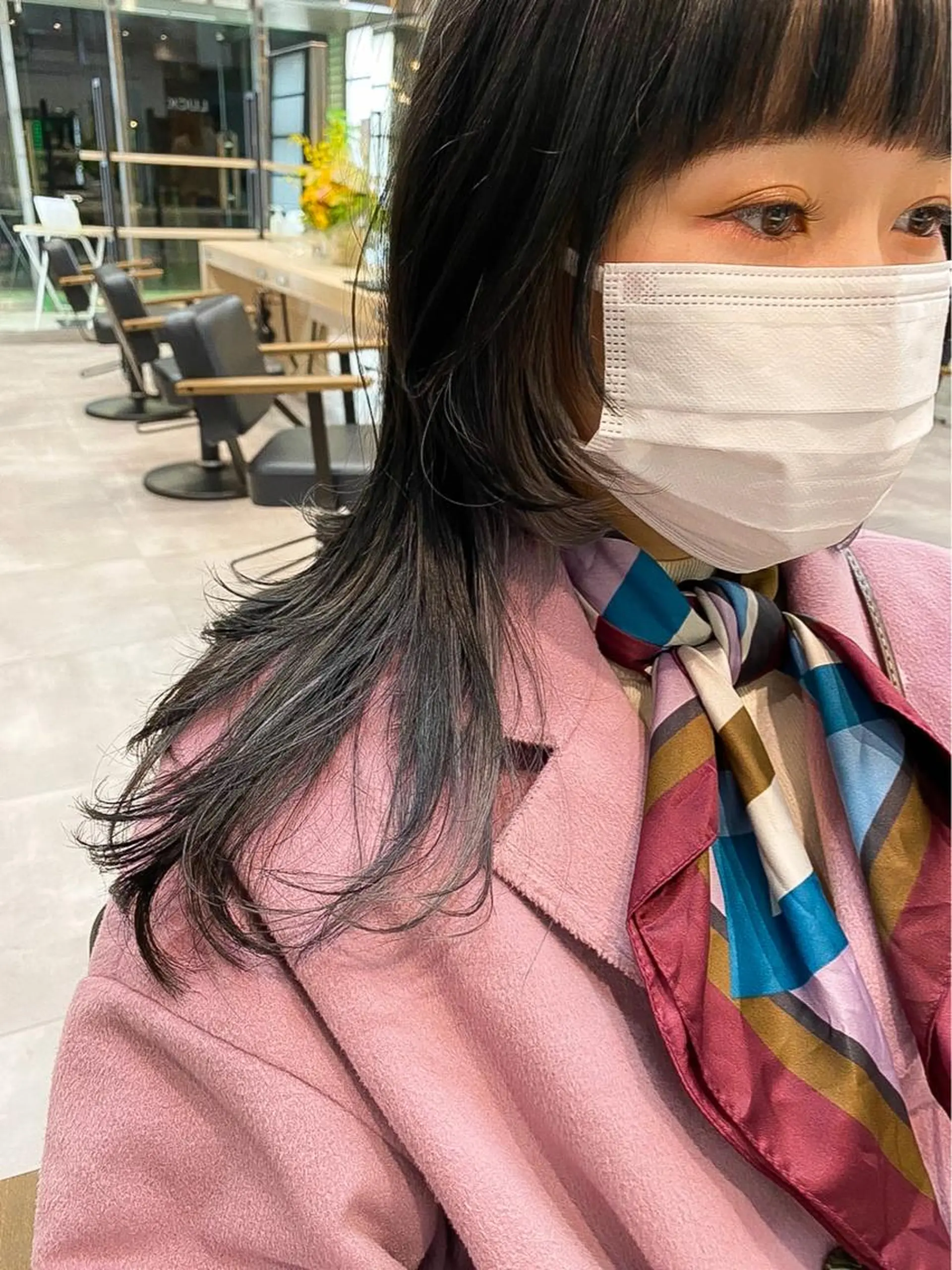 ロング カラー ブリーチ パープルカラー marble by KENJEのヘアスタイル