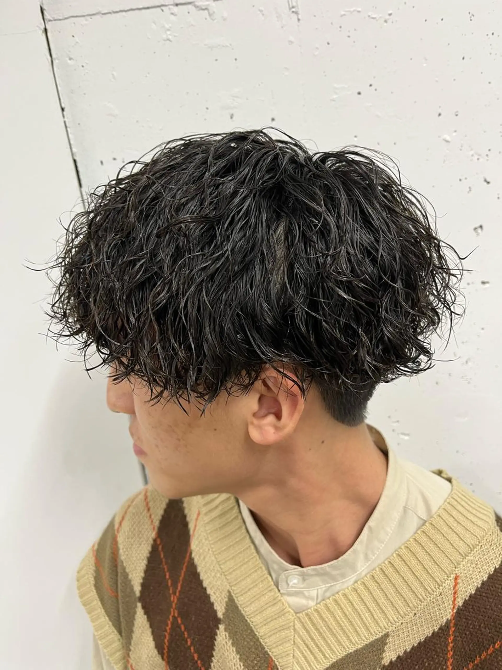 ミディアム パーマ メンズ 立川/メンズパーマ 厚進太郎のヘアスタイル