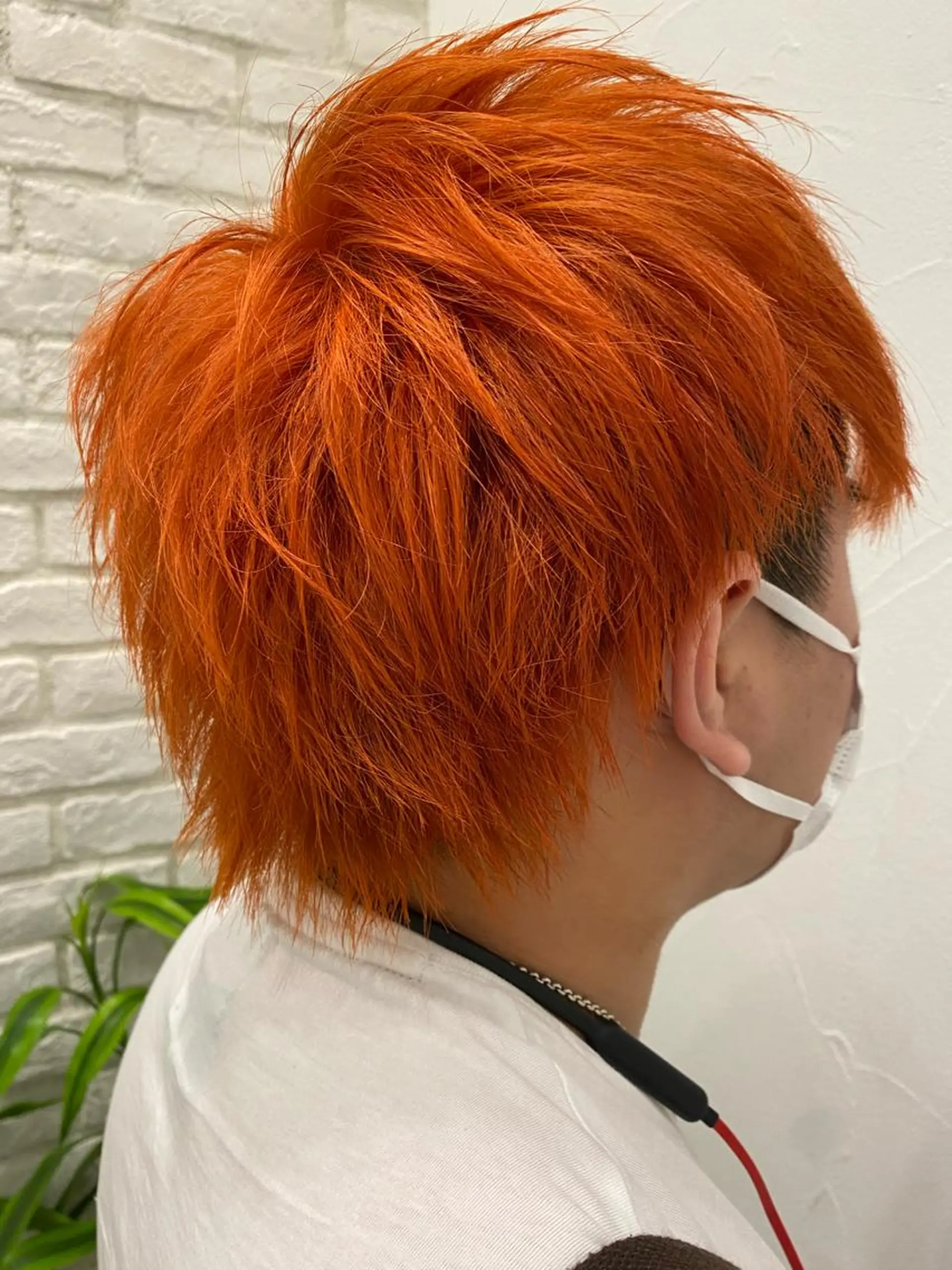 ショート カラー メンズ オレンジ Ash中目黒店 榊間茜のヘアスタイル