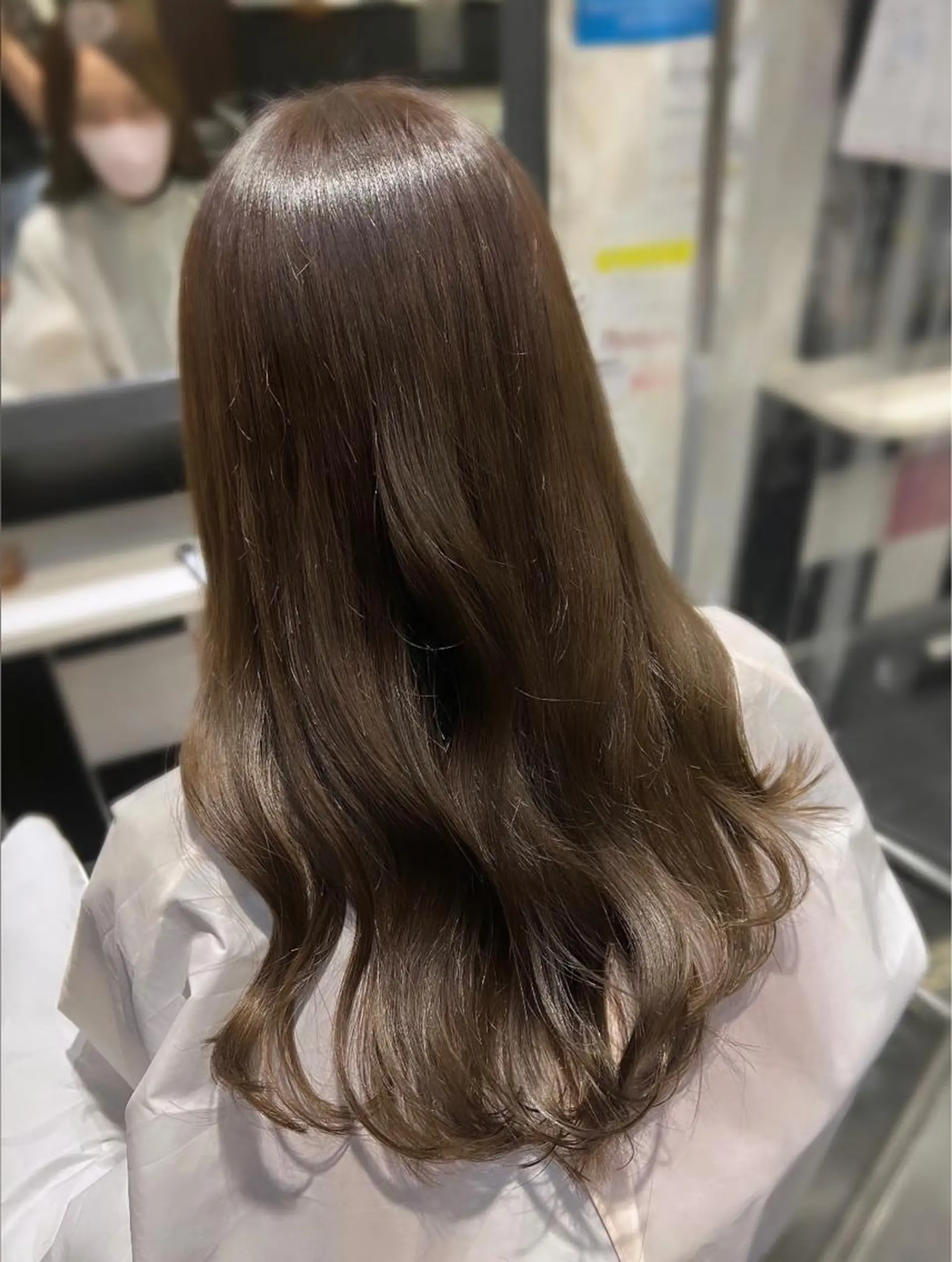 ロング カラー ベージュカラー ブラウンカラー ショコラグレージュ チョコレートブラウン ココアベージュ カット ヘアカラー トリートメント 韓国ヘア ♡tomimaのヘアスタイル