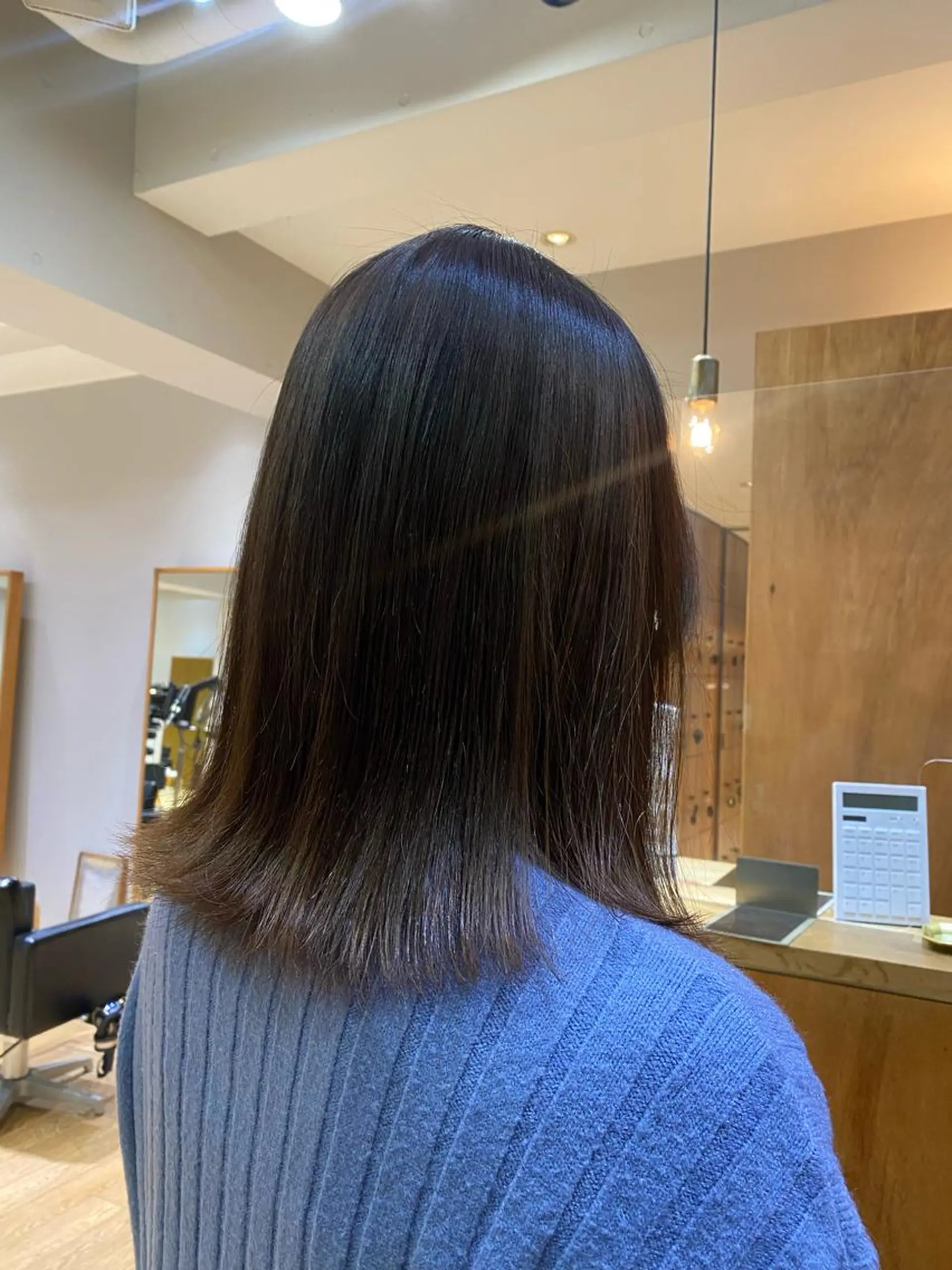 ミディアム カラー グレージュ 大人可愛い♡コテ巻き パーマ🌼杉田 萌恵のヘアスタイル