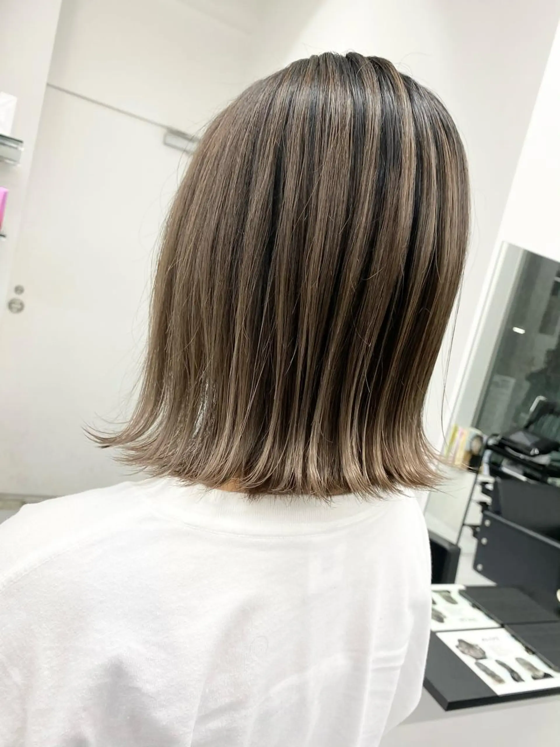 ミディアム カラー パーマ ヘアアレンジ キッズ ネイル マツエク・マツパ ★ 里奈★のヘアスタイル