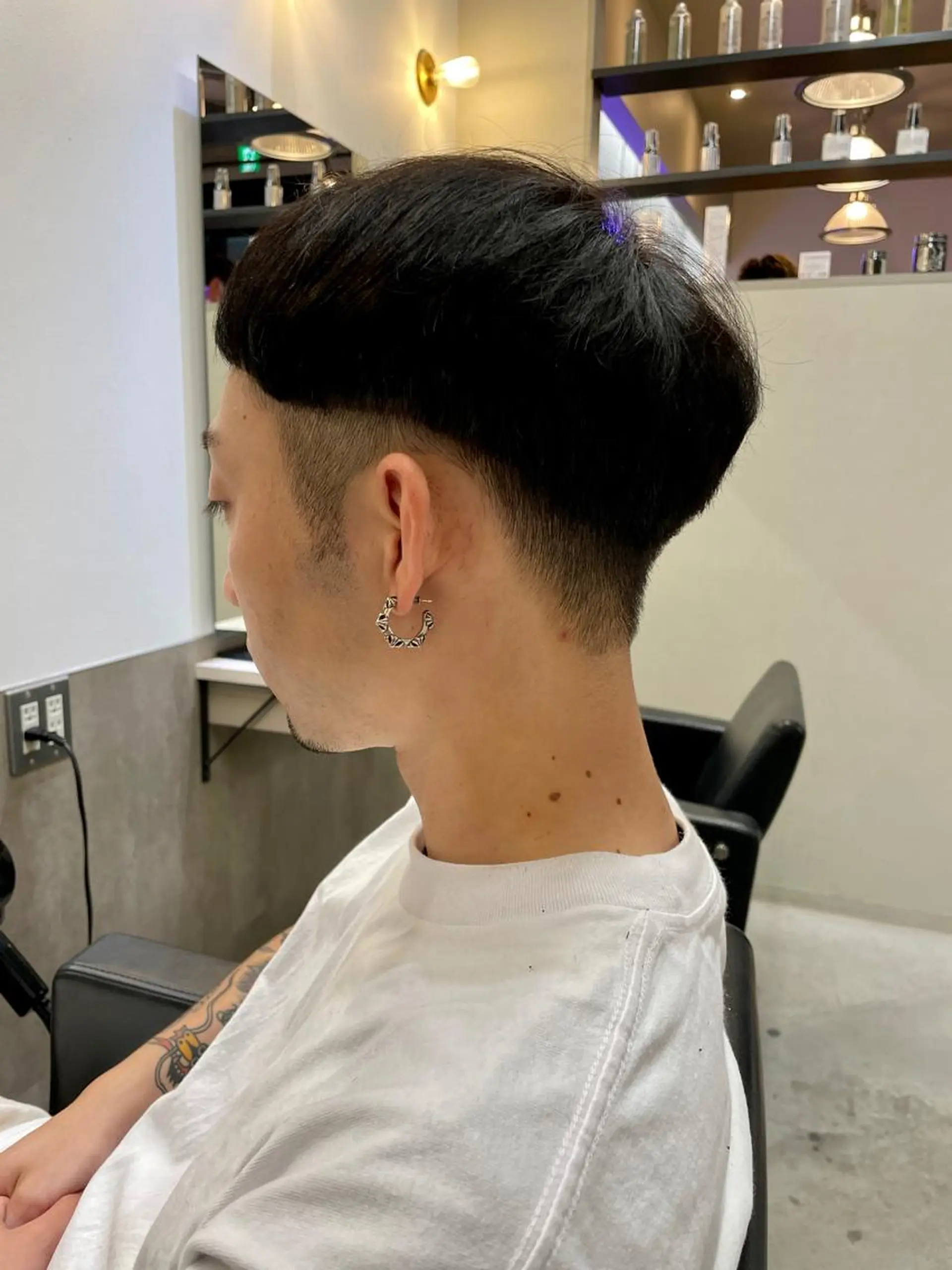 メンズ 刈り上げ カット ヘアカラー トリートメント 福永速人 /メンズパーマのヘアスタイル