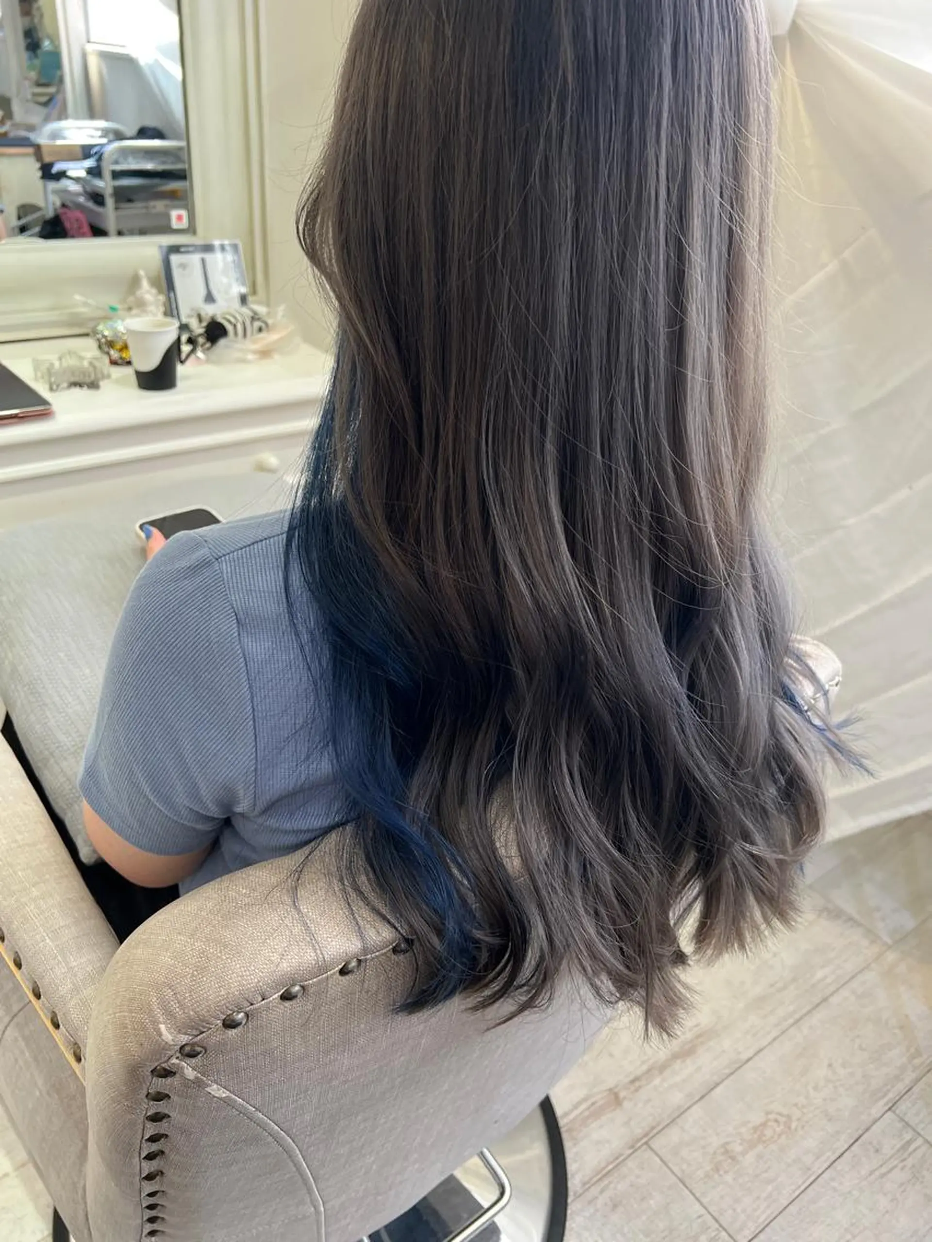 ロング カラー ブリーチ ケアブリーチ デザインカラー ダブルカラー イヤリングカラー 🌈安藤愛/透明感 艶カラー🫧ROWのヘアスタイル