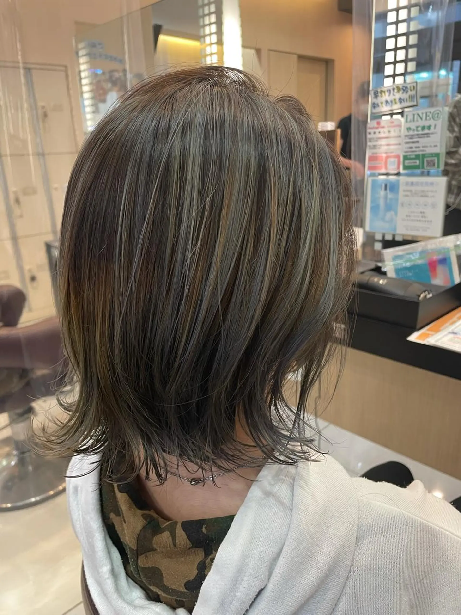 ミディアム カラー ヘアアレンジ リリー /Men's/パーマのヘアスタイル