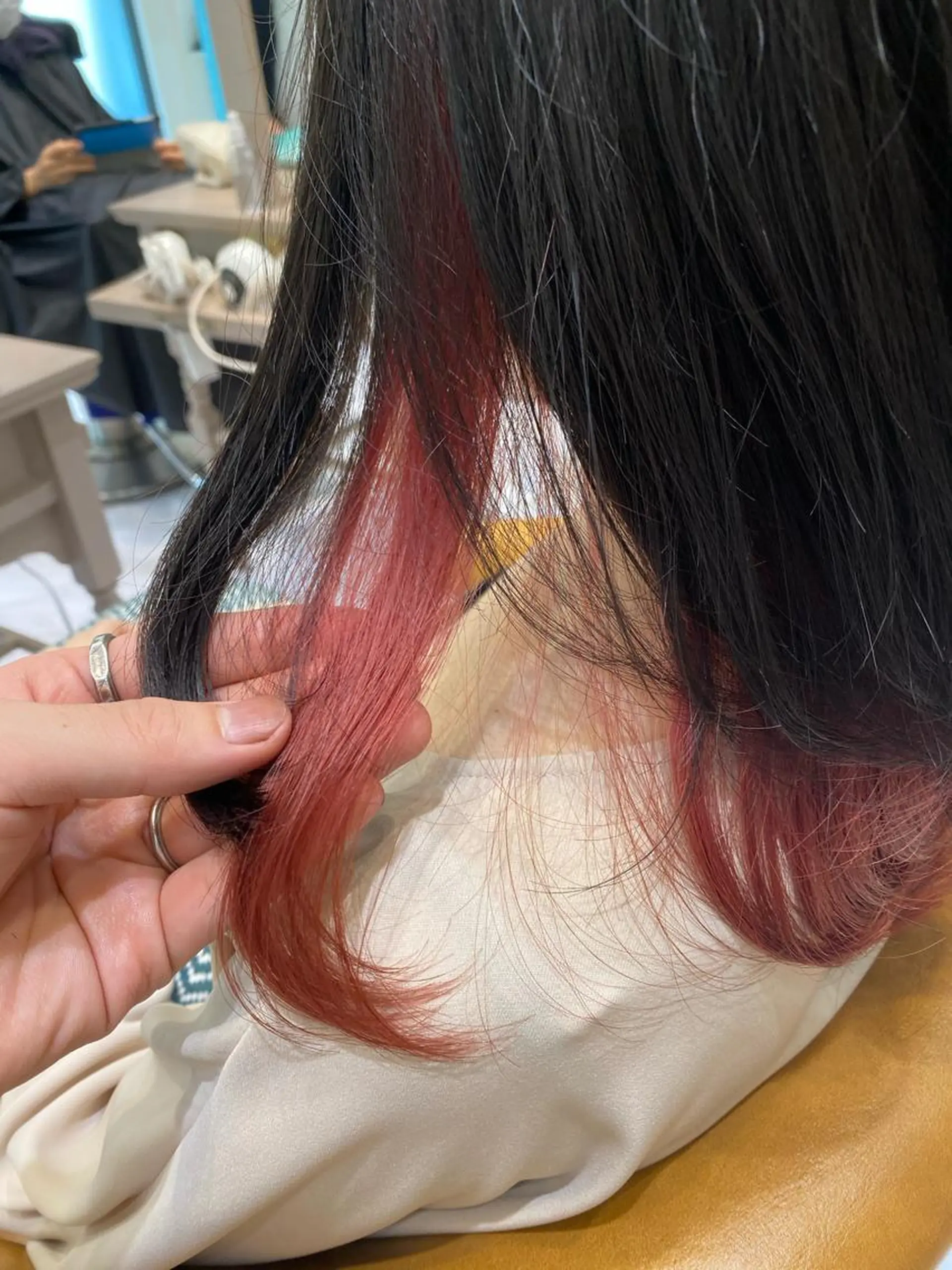 ミディアム カラー ブリーチ ケアブリーチ インナーカラー ピンクカラー ヘアカラー トリートメント 似合わせ/小顔カット 🔷山方直也のヘアスタイル