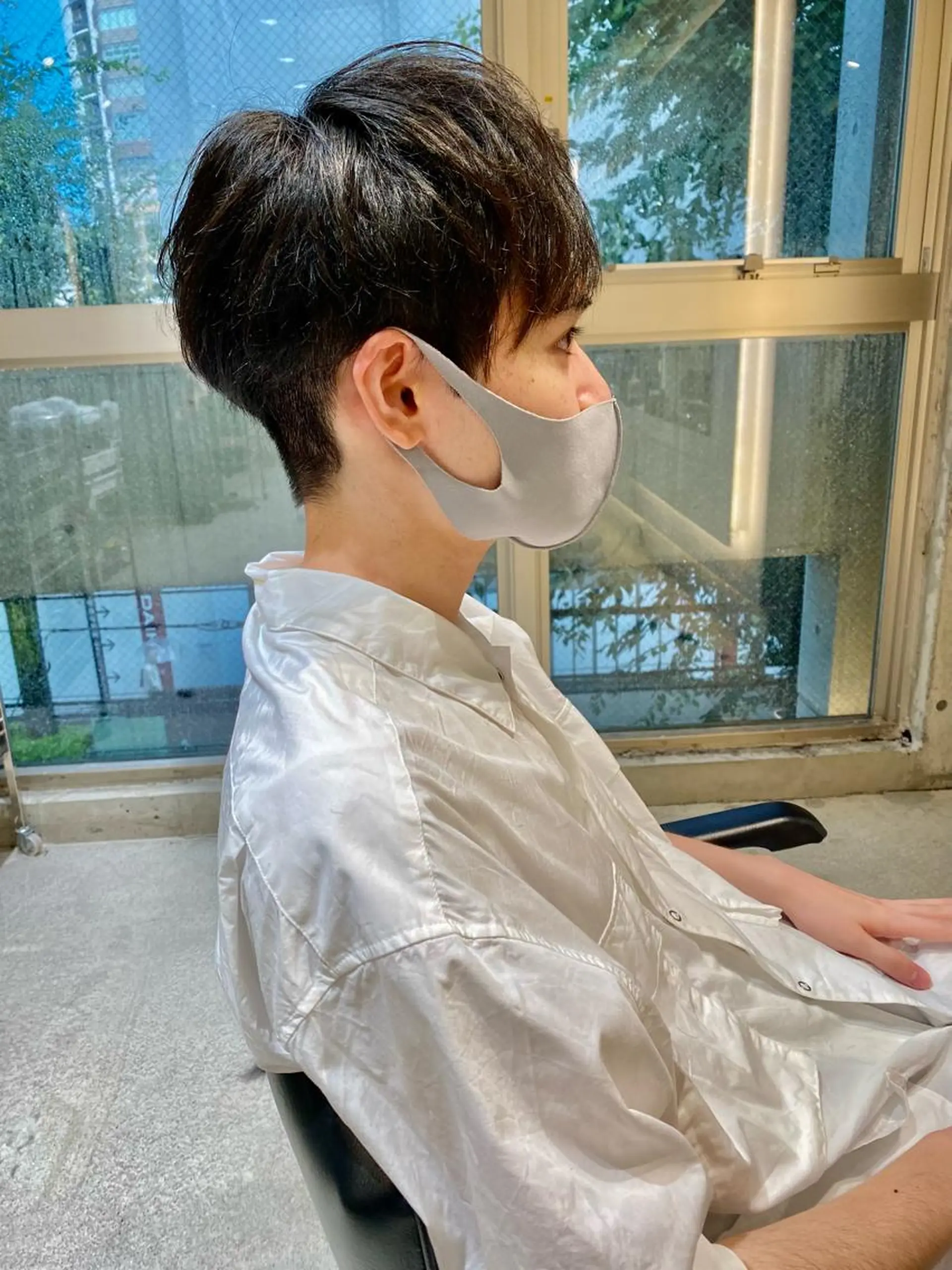 ショート メンズ アップバング センターパート メンズ韓国風 マッシュ メンズショート カット トリートメント 大人可愛いレイヤー 大田のヘアスタイル