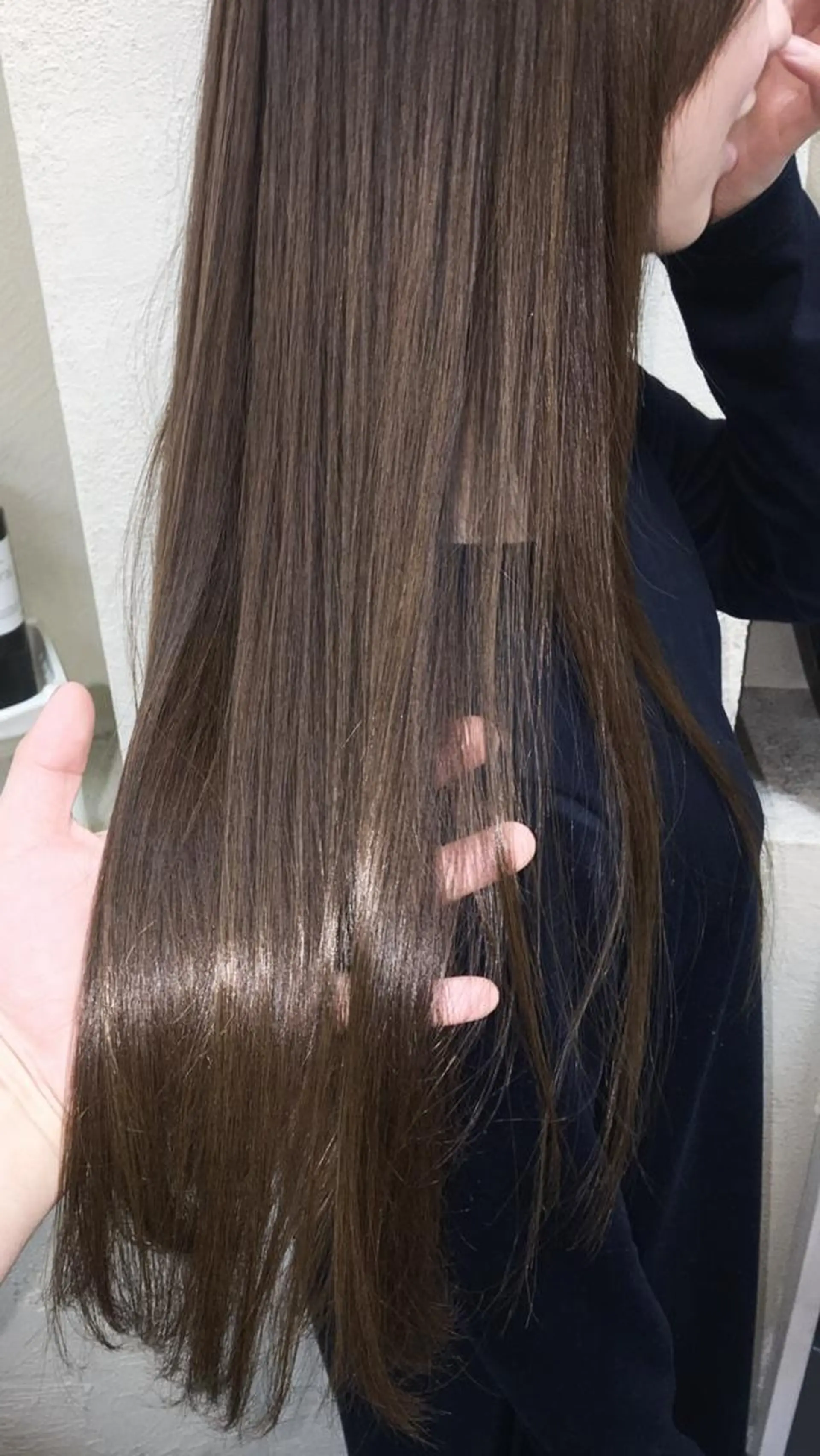 セミロング カラー アッシュ アッシュグレー バレイヤージュ ベージュカラー ブリーチ 髪質改善&韓国風特化 型サロン ミシェリーのヘアスタイル