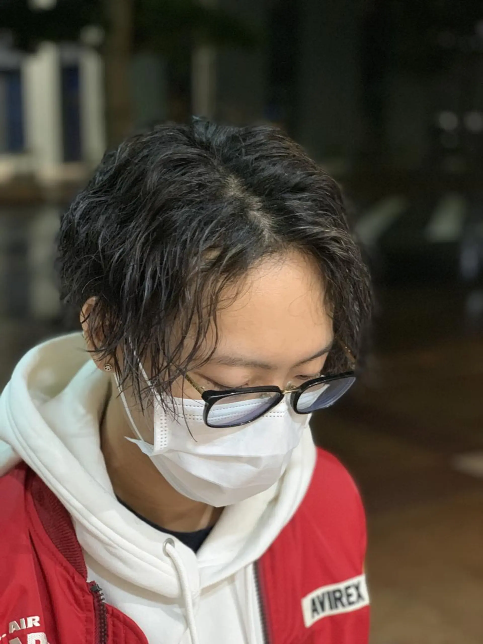 ミディアム パーマ メンズ ミディアムパーマ アップバング メンズブリーチ センターパート フェードカット カット パーマ トリートメント クセを最大限に活かす メンズ特化|奈良大祐のヘアスタイル