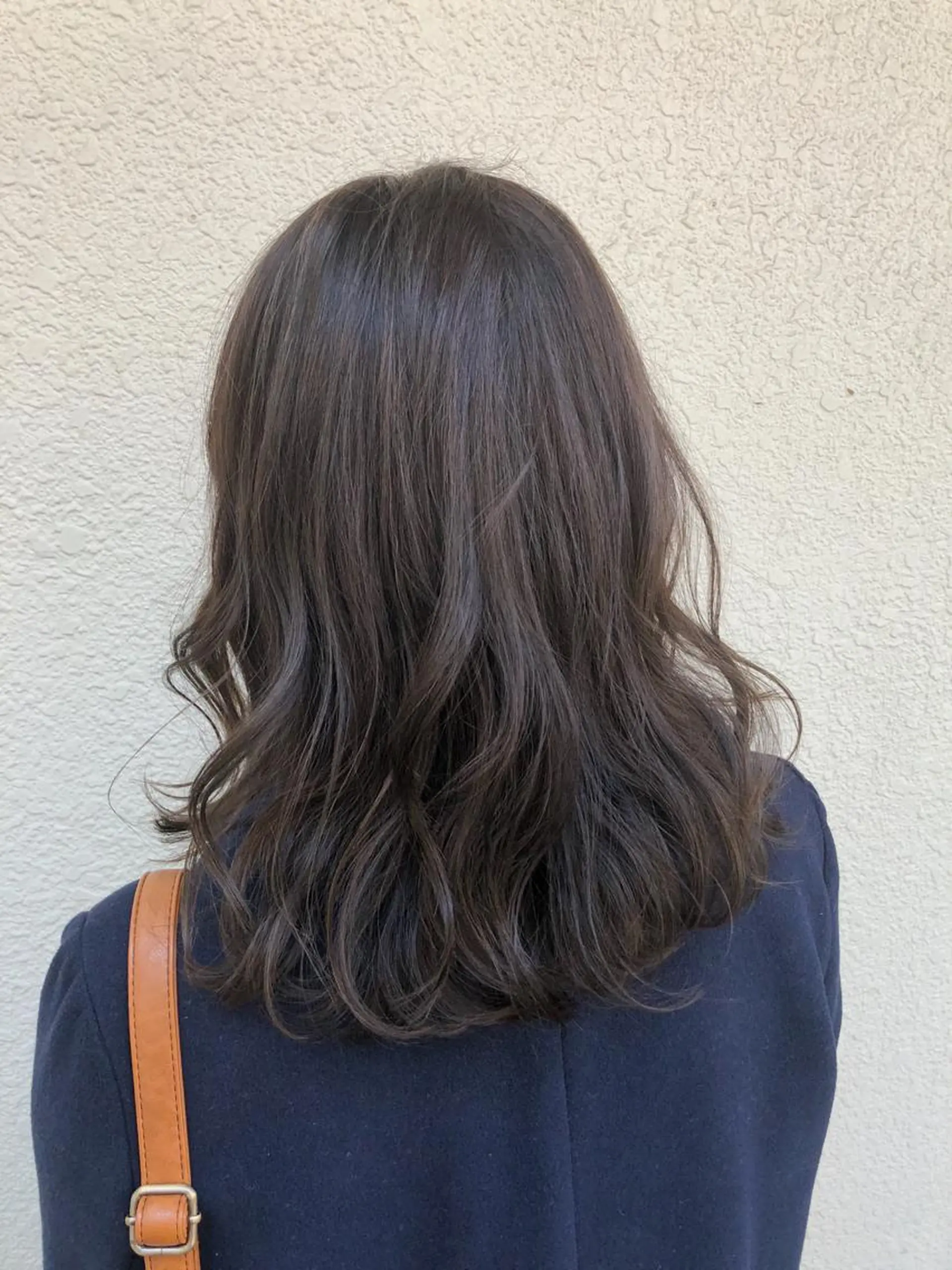 セミロング カラー パーマ ヘアアレンジ アッシュ ハイライトカラー ハイライト 【白髪ぼかし 専門GBG】自由が丘のヘアスタイル