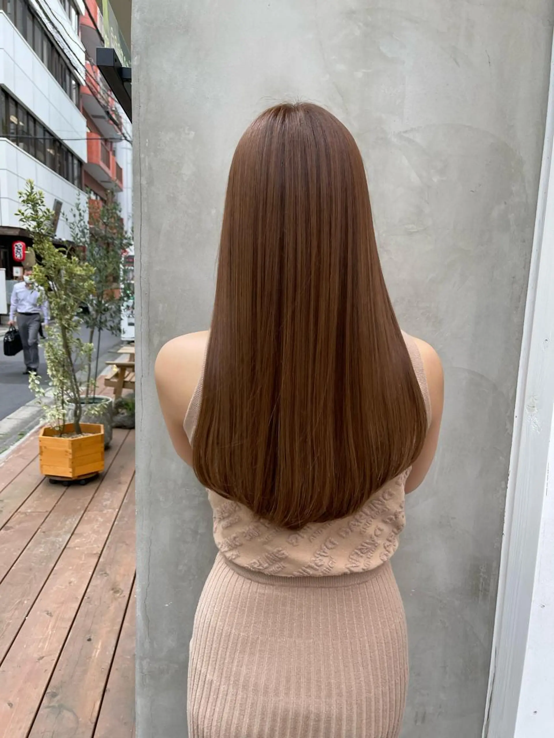 ロング カラー 中顔面短縮 顔まわり新田大翔のヘアスタイル