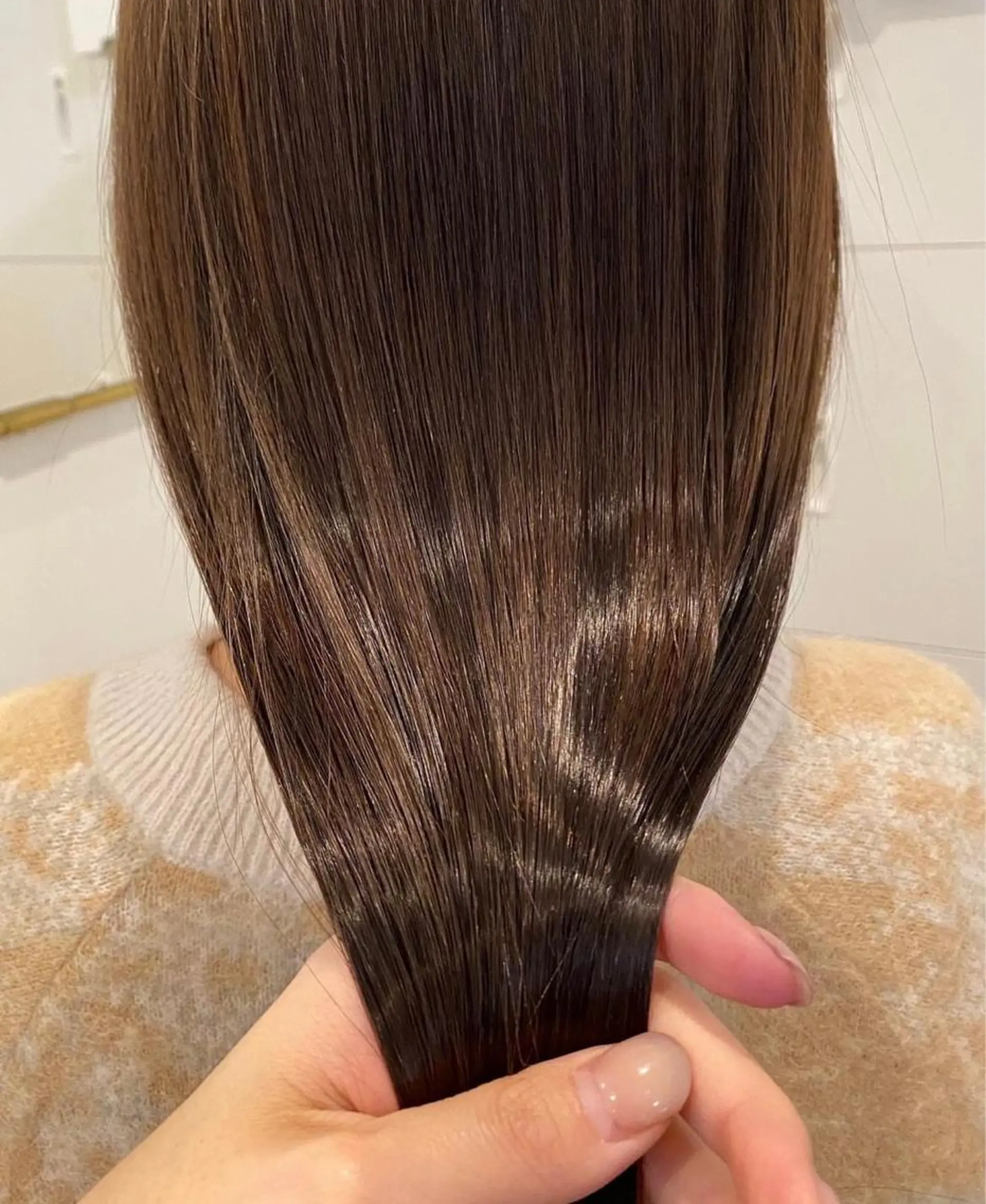 ロング パーマ くせ毛 ストレートパーマ 韓国レイヤーカット 🫧大阪梅田レイヤーのヘアスタイル