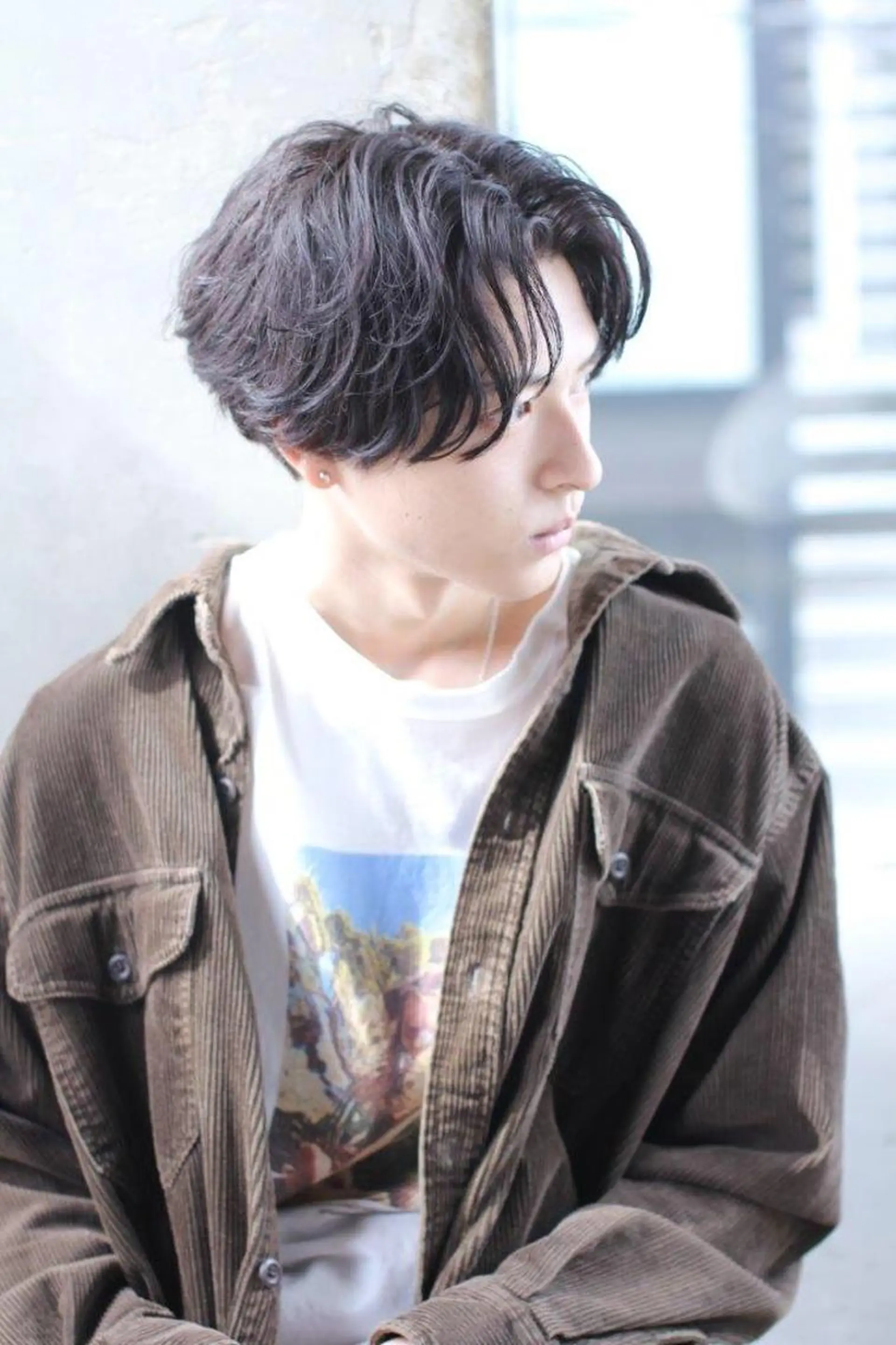 パーマ メンズ センターパート メンズパーマ ニュアンスパーマ カット パーマ トリートメント ヘアセット 【メンズ特化】 ムネカタ アキトのヘアスタイル