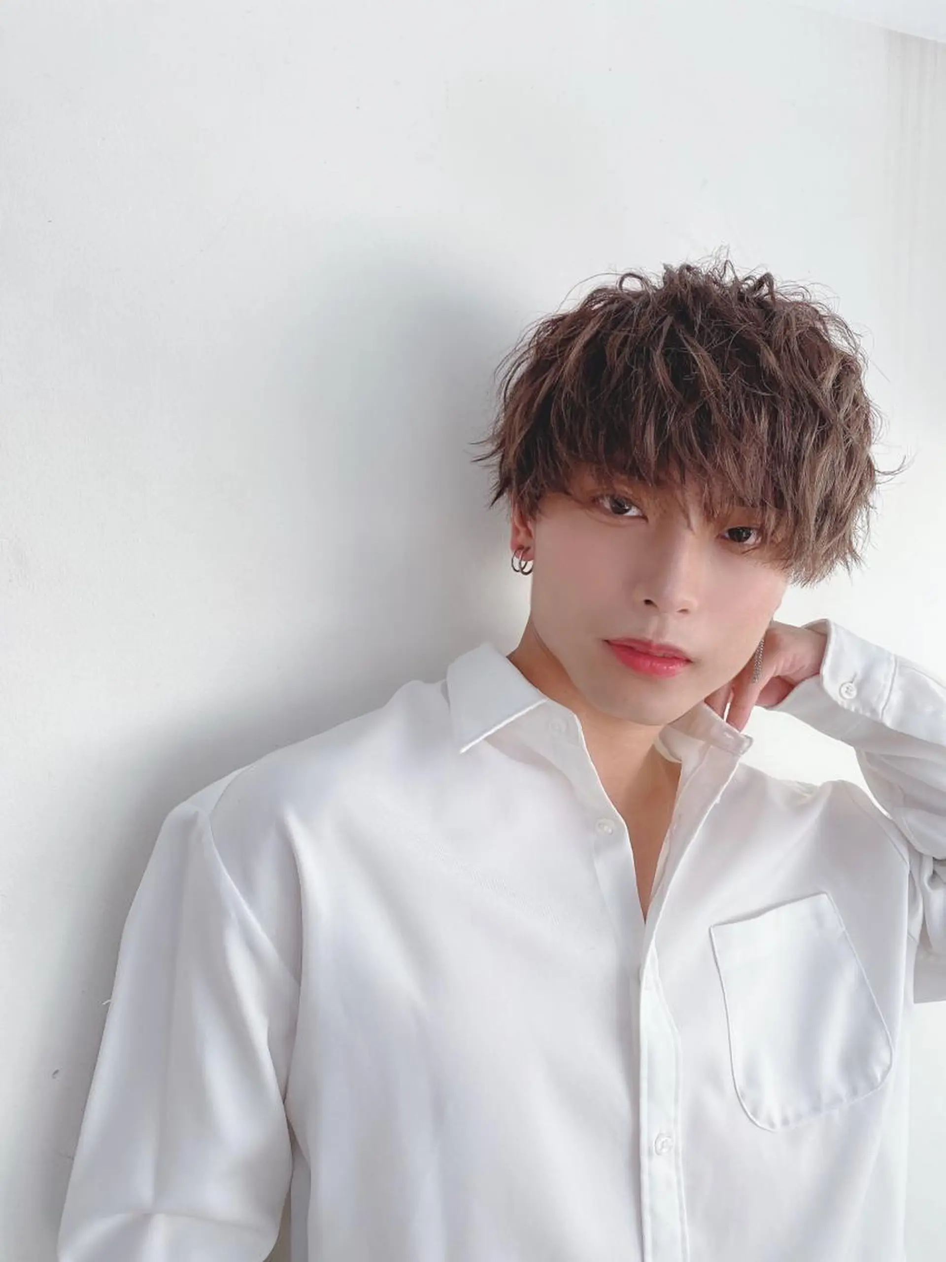 ショート カラー パーマ メンズ メンズ韓国風 マッシュ 透明感カラー グレージュ ラベンダーカラー カット トリートメント メンズ特化🔥 倉兼翔のヘアスタイル