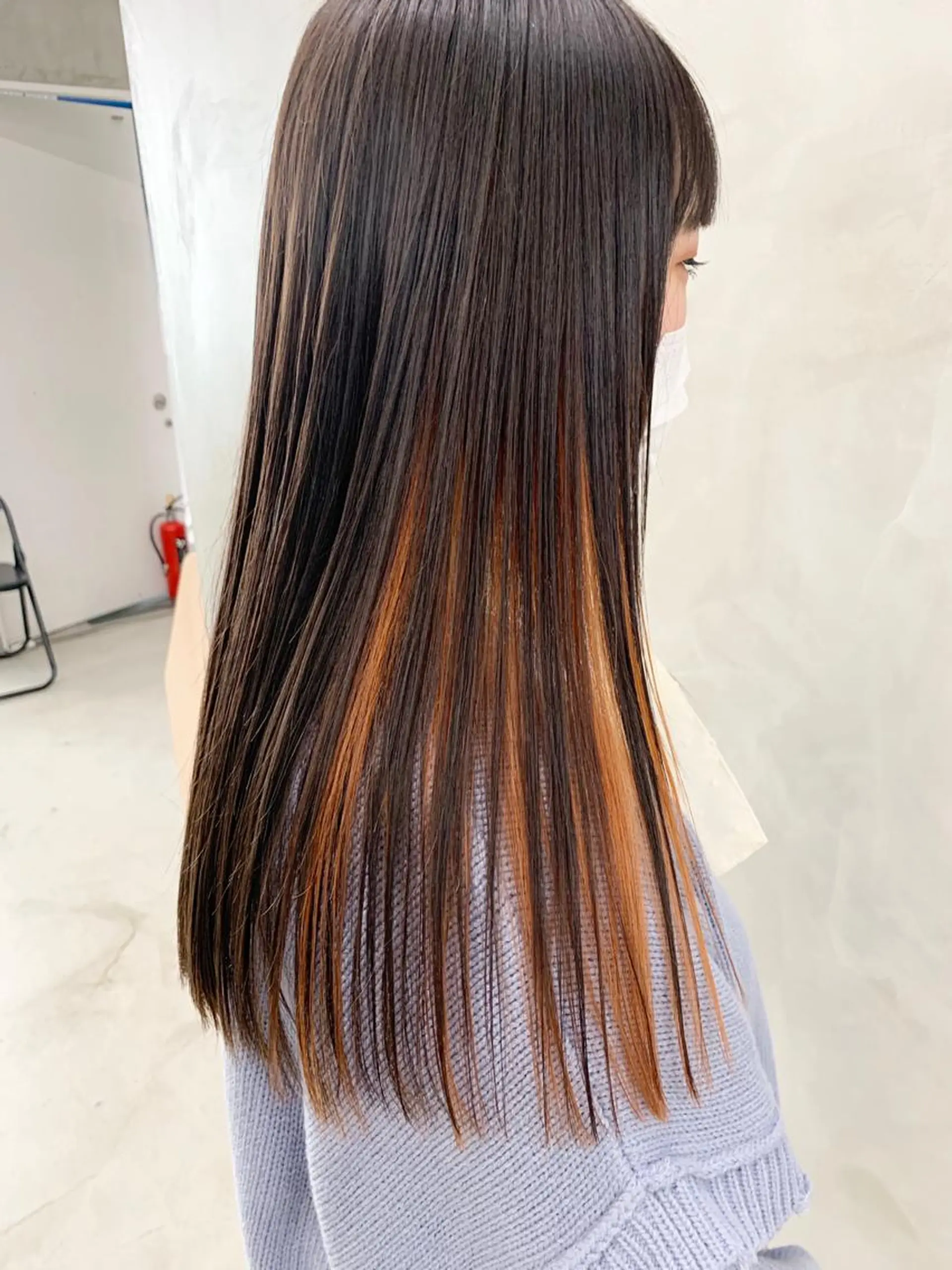 カラー インナーカラー オレンジ ヘッドスパ (女性限定)🍋モエのヘアスタイル